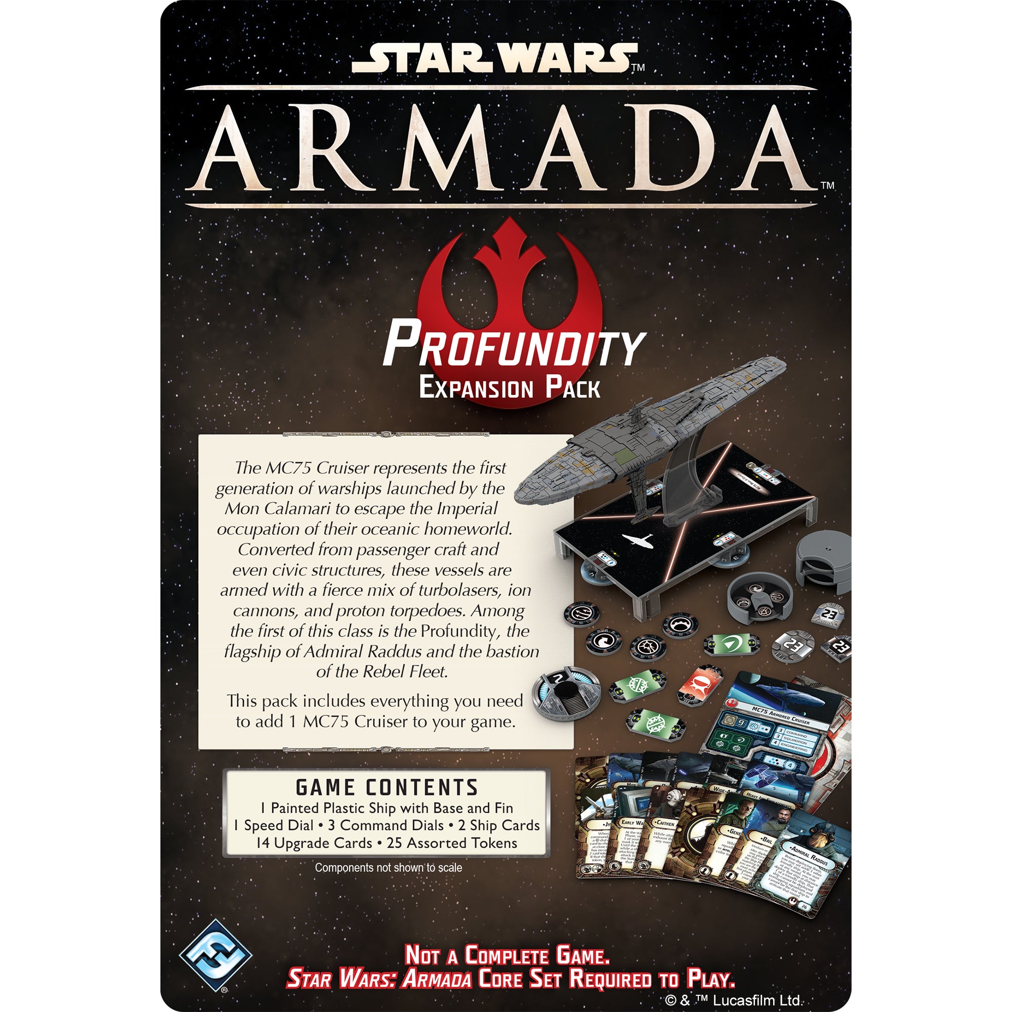 Star Wars Armada: The Profundity Expansion Pack - Galactic Fleet Battles Strategy Board Game for Adults & Teens - Perfect for Game Nights & Star Wars Collectors