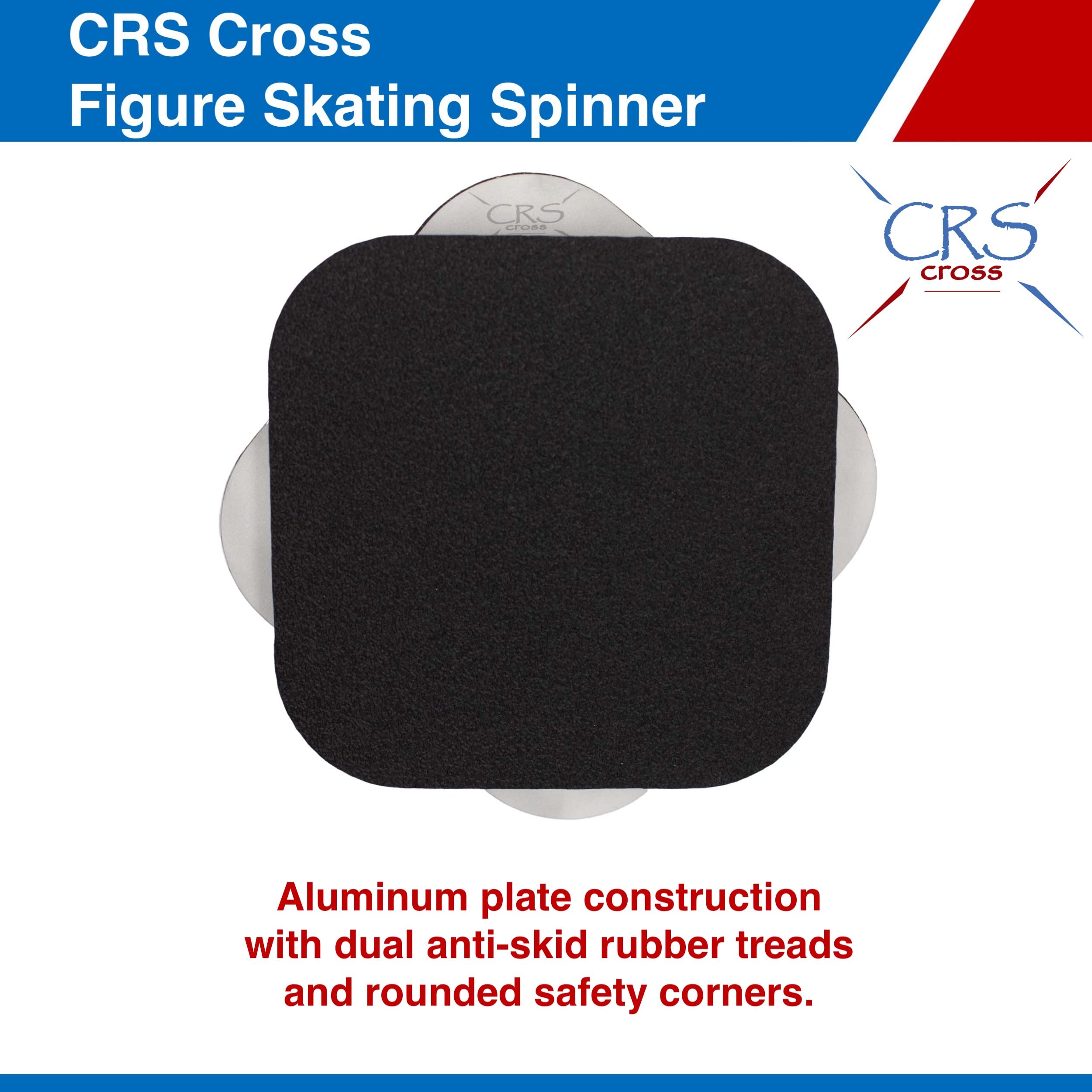 CRS Cross Figure Skating Spinner - 8 Inch Metal Off-Ice Training Tool for Ice Skaters, Gymnasts, Dancers & Ballet Performers | Portable Spin Trainer for Any Flat Surface | Perfect for Home Practice, Studio Training & Skill Development