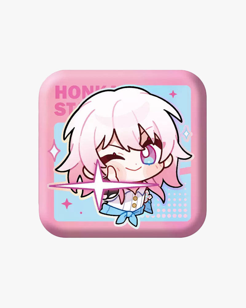Honkai: Star Rail Pom Pom Gallery Series Square Badge - Anime Collectible Pin for Cosplay, Conventions & Gaming Merchandise Display