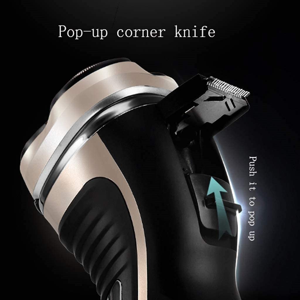 Best Electric Razor for Men - 3D Rotary Wet/Dry Shaver with Pop-Up Beard Trimmer, IPX7 Waterproof & USB Rechargeable - Perfect for Travel, Gym & Daily Shaving