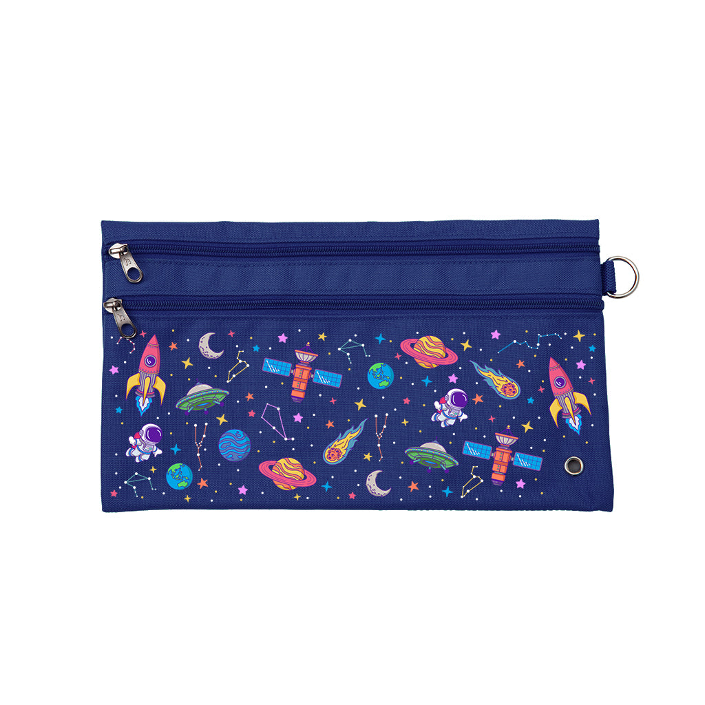 Galaxy Girl Pencil Case for School - Cute Starry Space Design Zippered Pouch for Pens, Markers & Art Supplies | Perfect for Students, Back to School & Office Organization