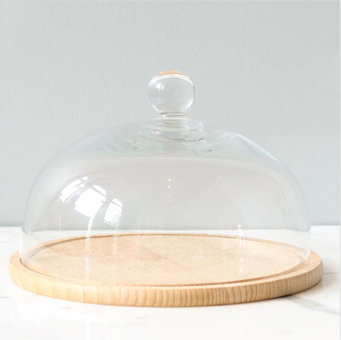 EtuHOME Recycled Glass Dome Cover with Wood Base - Medium Size | Eco-Friendly Display Case for Collectibles, Jewelry & Home Decor | Perfect for Wedding Centerpieces, Tabletop Displays & Gift Presentation