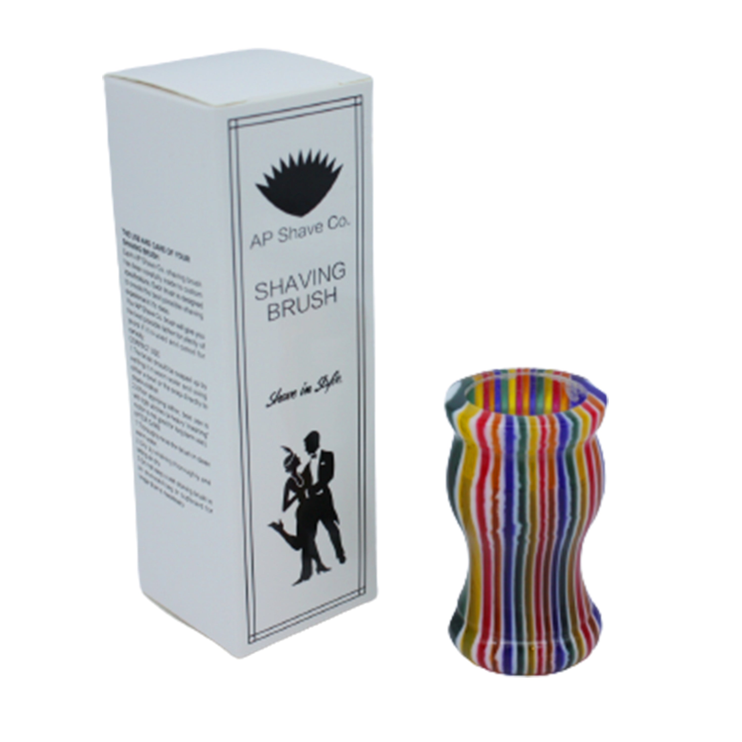 Handcrafted Candy Stripe Shaving Brush Handle - Fits 24mm & 26mm Knots - Perfect for Wet Shaving & Grooming Kits - Luxury Bathroom Accessory for Men