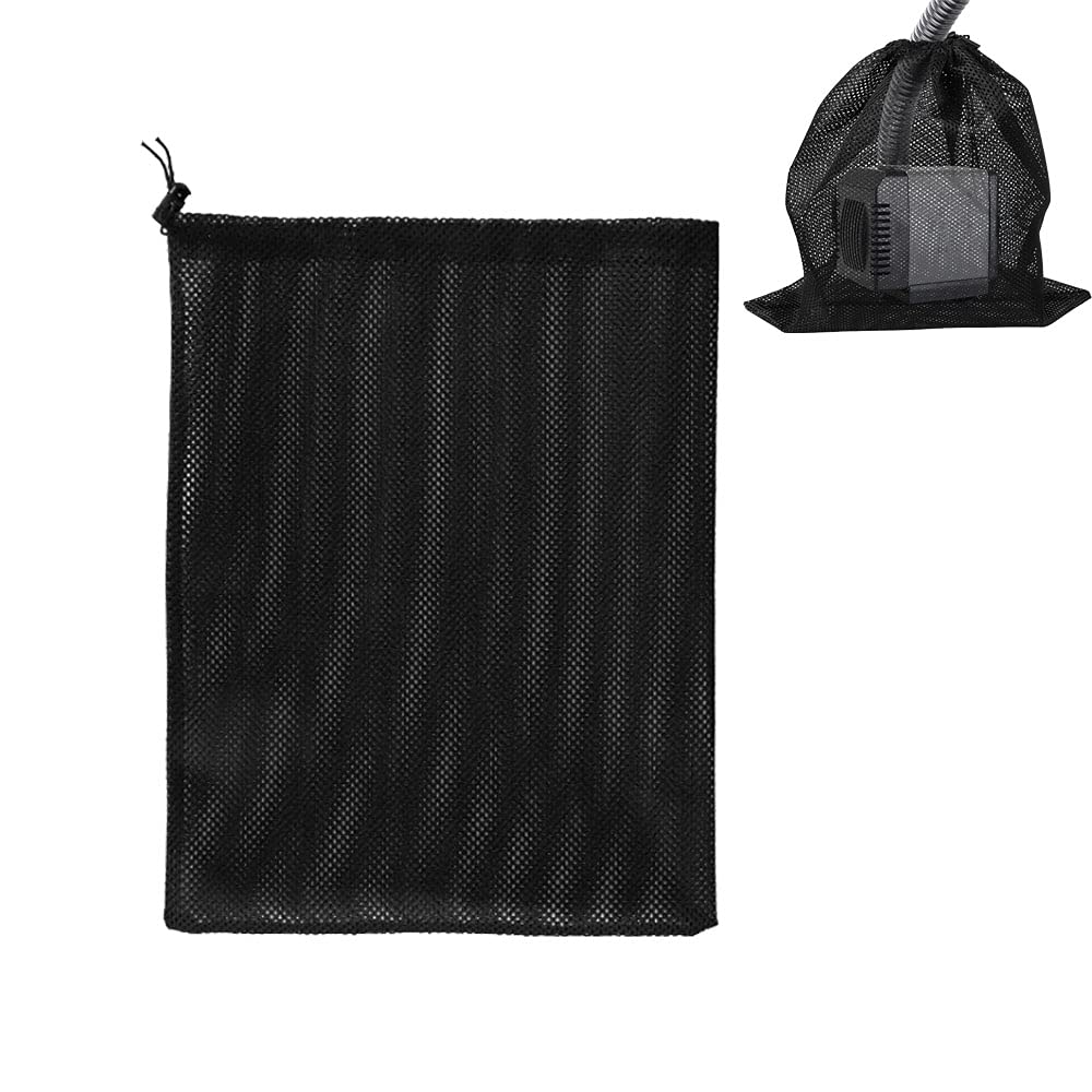 XINGSUI Pump Filter Bag - 41x31cm Black Mesh Filter Bag for Pond Pump, Water Pump Accessories - Perfect for Home Aquariums, Fountains & Water Features