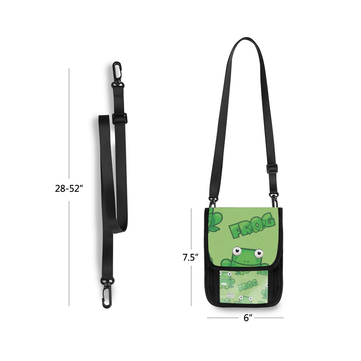 Cute Frog Crossbody Bag for Women - Roomy Pockets, Oxford Cloth - Perfect for Travel & Daily Use