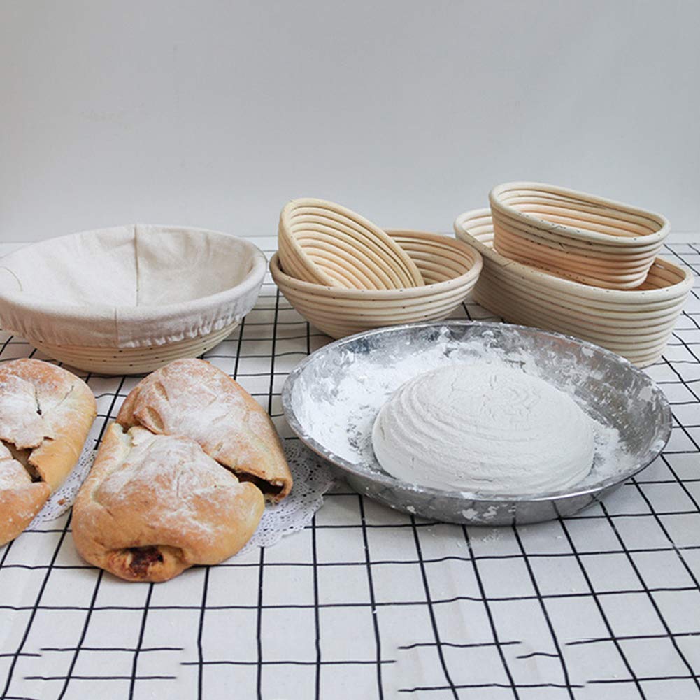 7.1 Inch Round Banneton Proofing Basket - 100% Natural Rattan Brotform for Sourdough Bread Baking | Perfect for Home Bakers & Artisan Bread Making | Dough Rising & Shaping Tool for Professional Results
