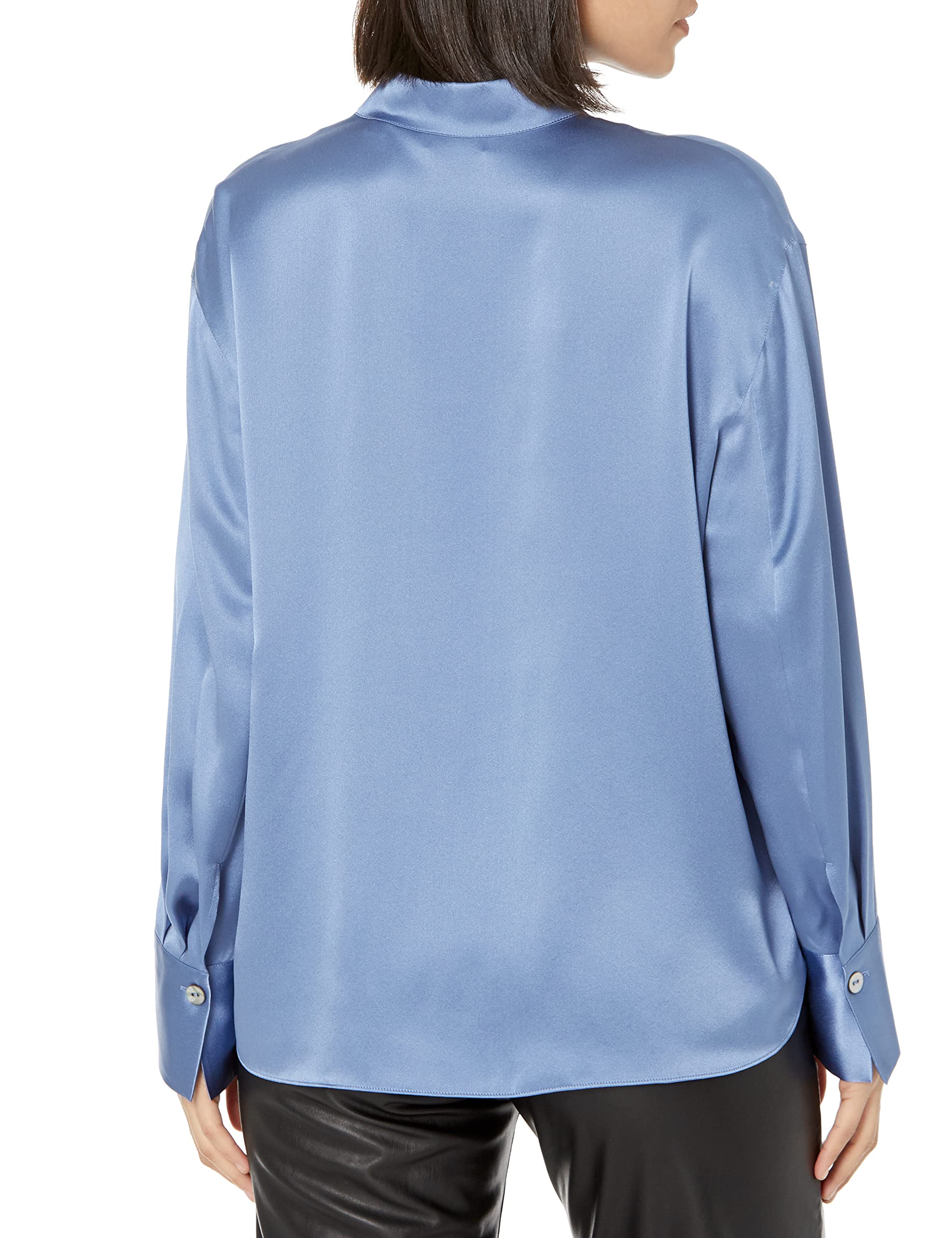 Vince Women's Long Sleeve Slit Neck Blouse - Elegant Casual & Office Wear Tops for Women