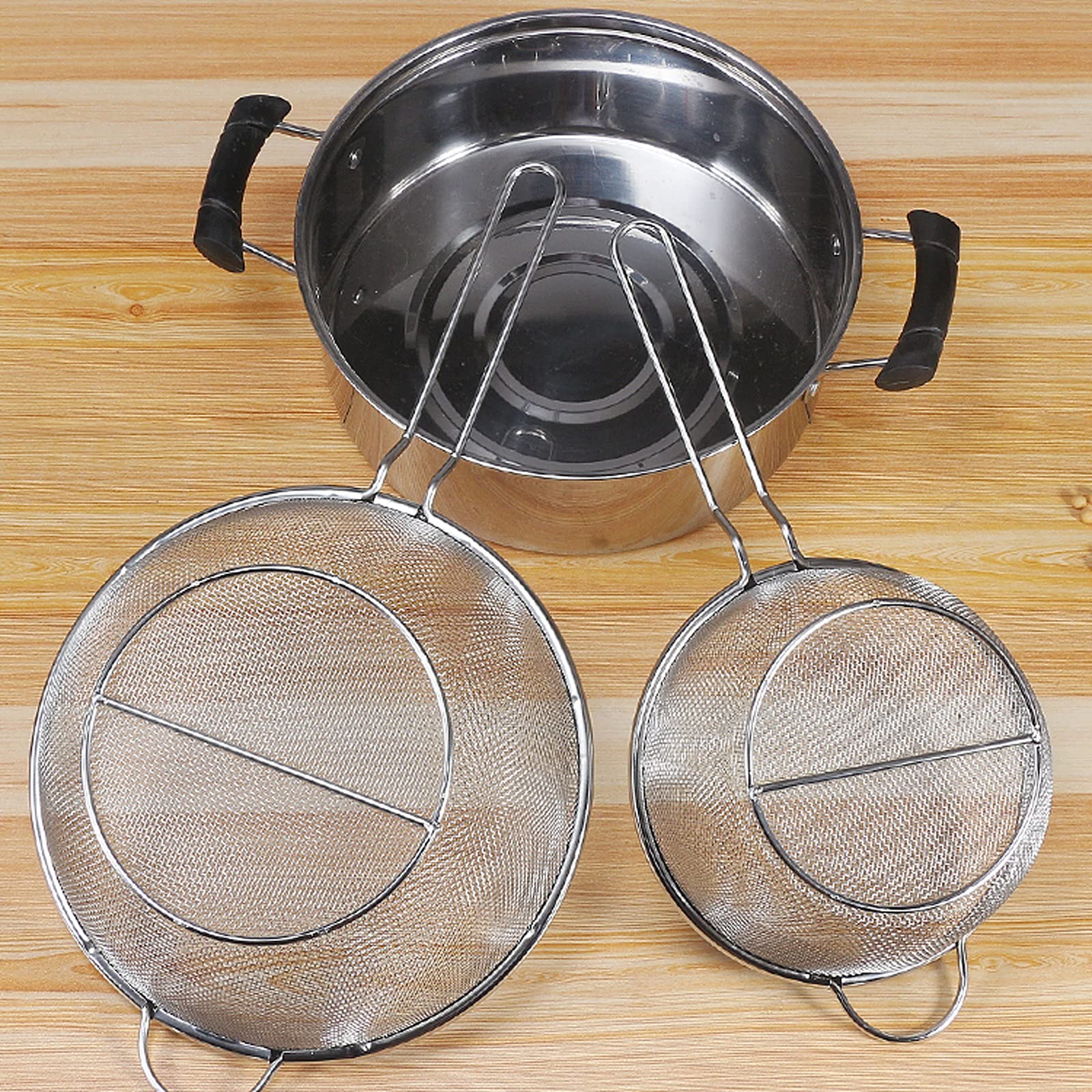 Stainless Steel French Fries Basket & Tortilla Fry Basket - Round & Square Deep Fry Basket for Home, Hotel, Restaurant - Perfect for Frying Chips, Onion Rings, Chicken Wings & More