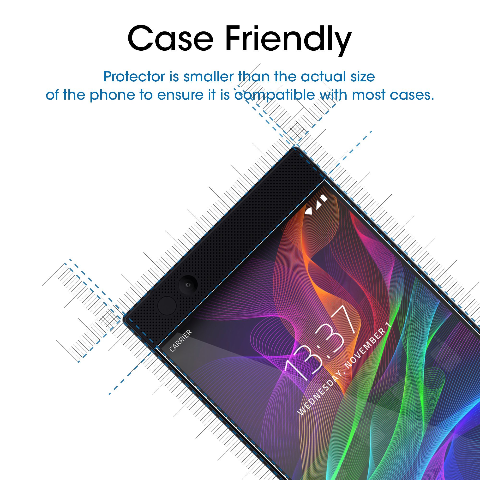 amFilm Tempered Glass Screen Protector for Razer Phone 2 & 1 (2-Pack) - Anti-Scratch Protection