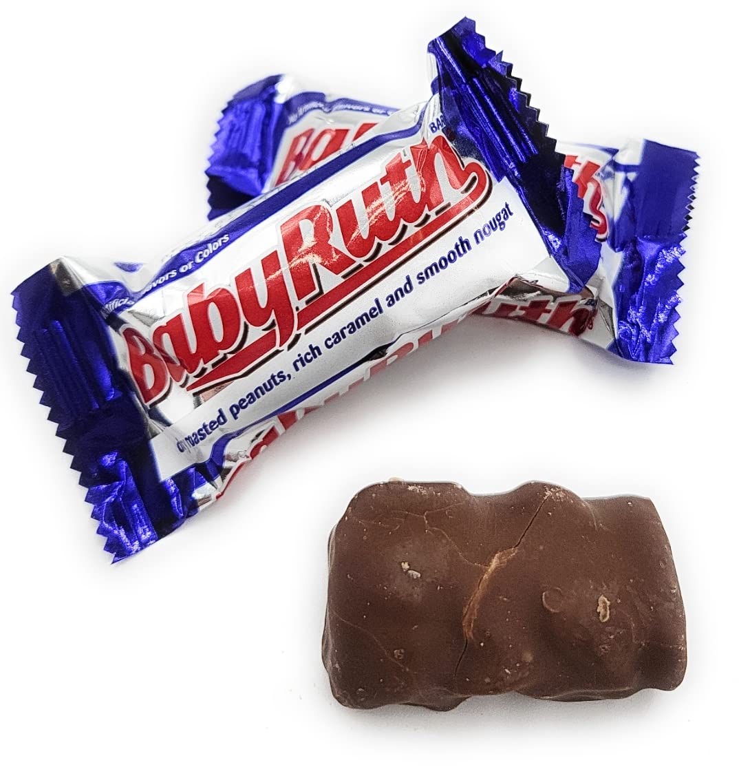 Baby Ruth Fun Size Chocolate Bars - Bulk Snack Candy for Parties & Gifts