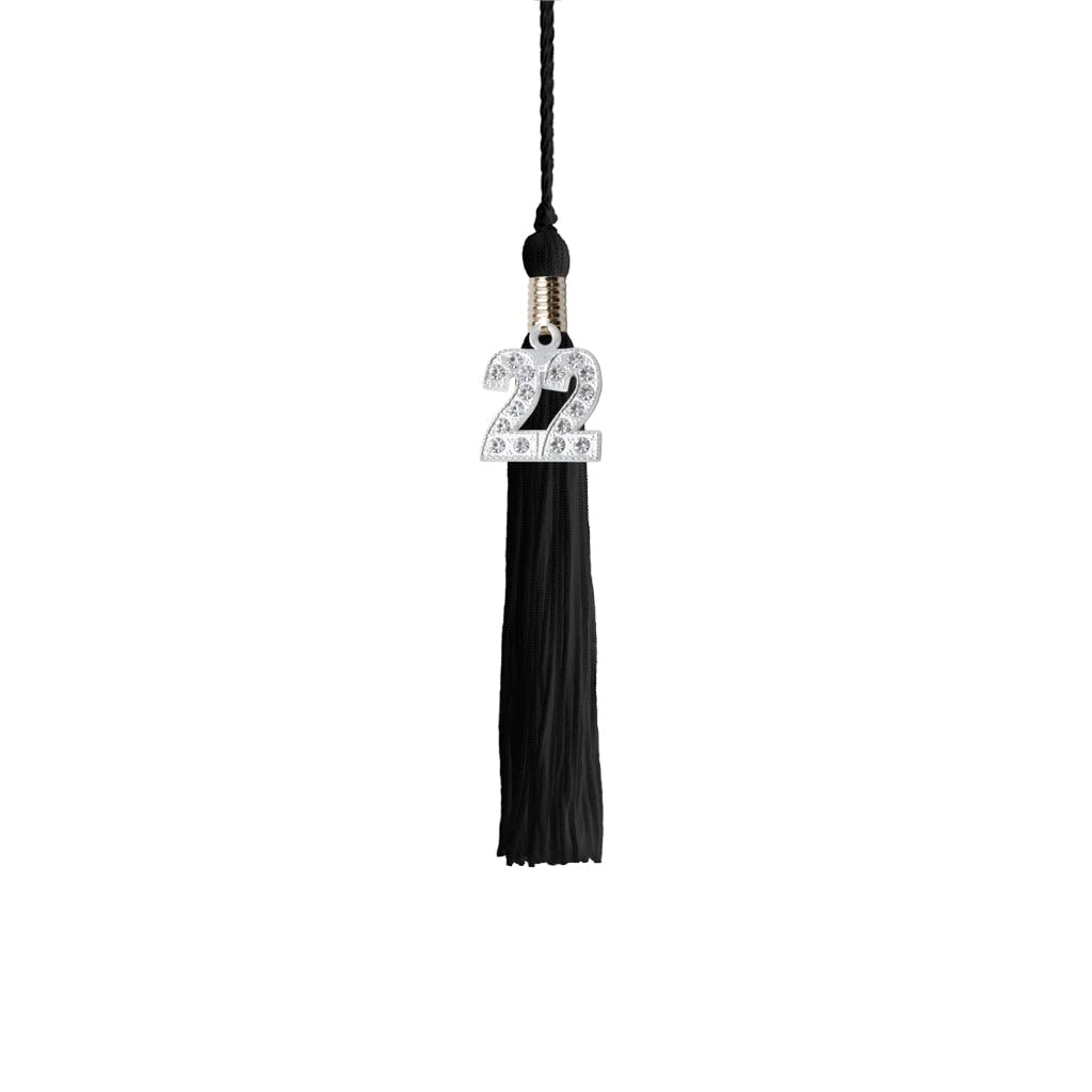 2022 Kindergarten Graduation Tassel with Bling Charm - Black - Perfect for Preschool Graduation Ceremony, Photo Props & Keepsake Gifts