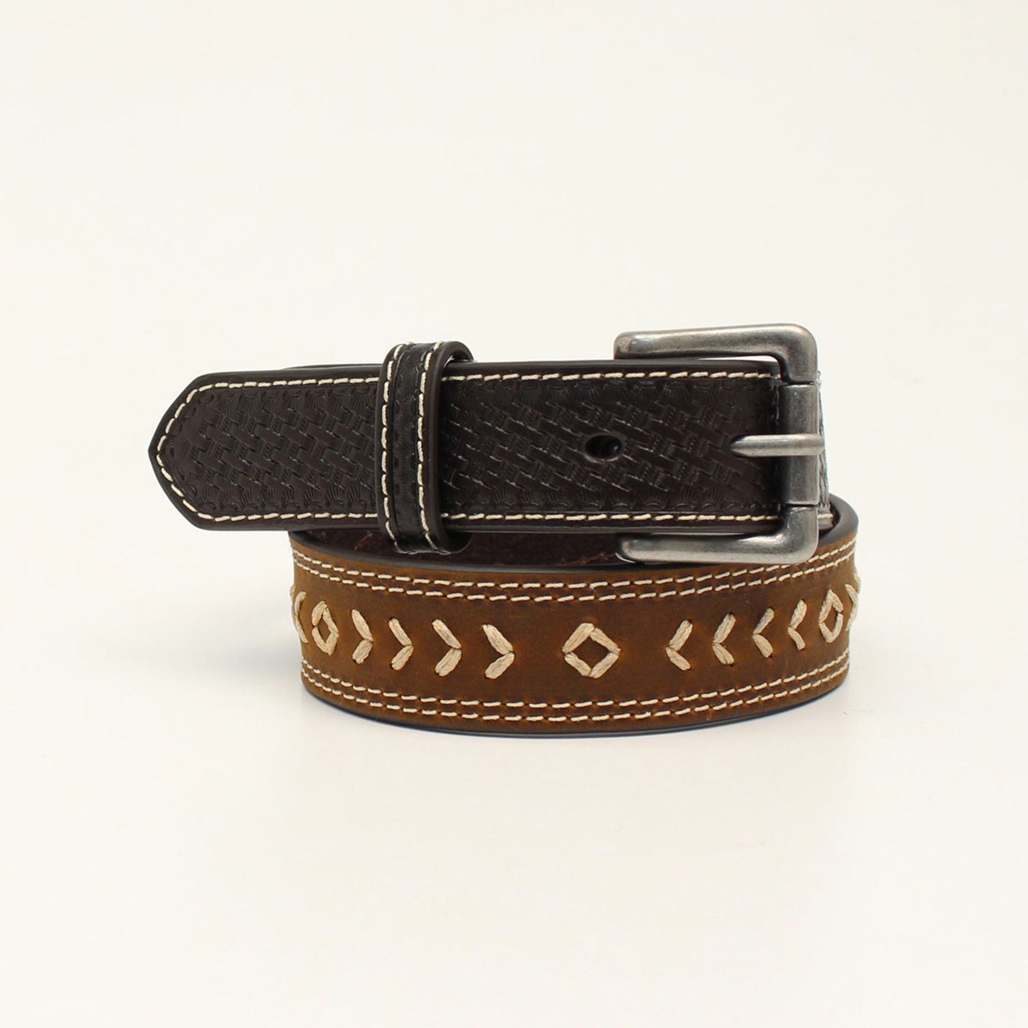 3D Kid's Brown Arrow Stitch Belt - Adjustable Waistband for Boys & Girls | Perfect for Jeans, Pants & Costumes | Durable & Stylish Children's Fashion Accessory