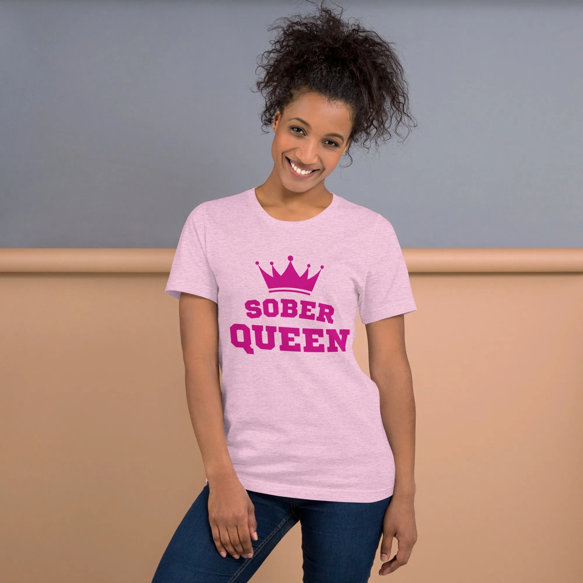Sober Queen T-Shirt - Empowering Sobriety Apparel for Women | Celebrate Recovery & Confidence | Perfect for AA Meetings, Sober Events & Daily Inspiration