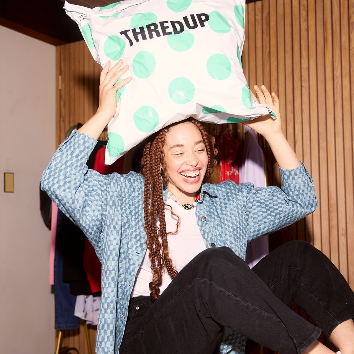 ThredUp Clean Out Kit - Easy Closet Organization & Clothing Donation Bags | Perfect for Decluttering, Donating, or Selling Used Clothes Online