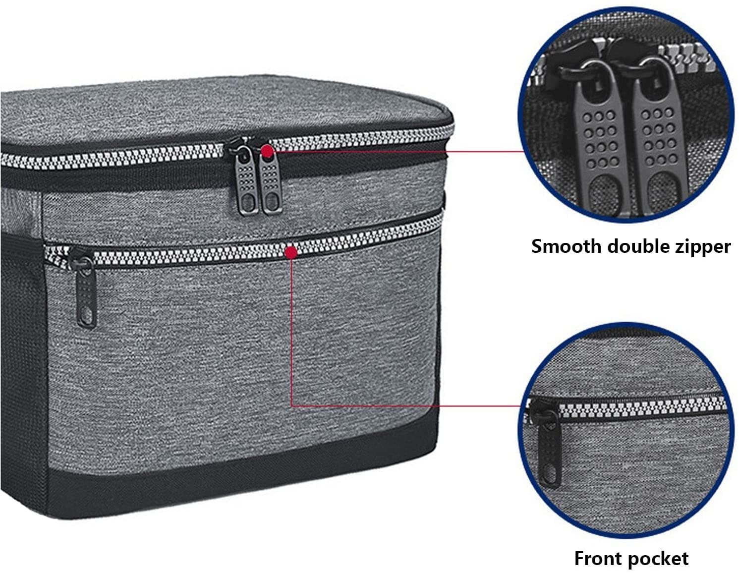 Portable Insulated Lunch Cooler Bag - Foldable Thermal Picnic Bag with Ice Pack Compartment for Food & Drinks | Perfect for Office, School, Camping & Food Delivery (Men & Women)
