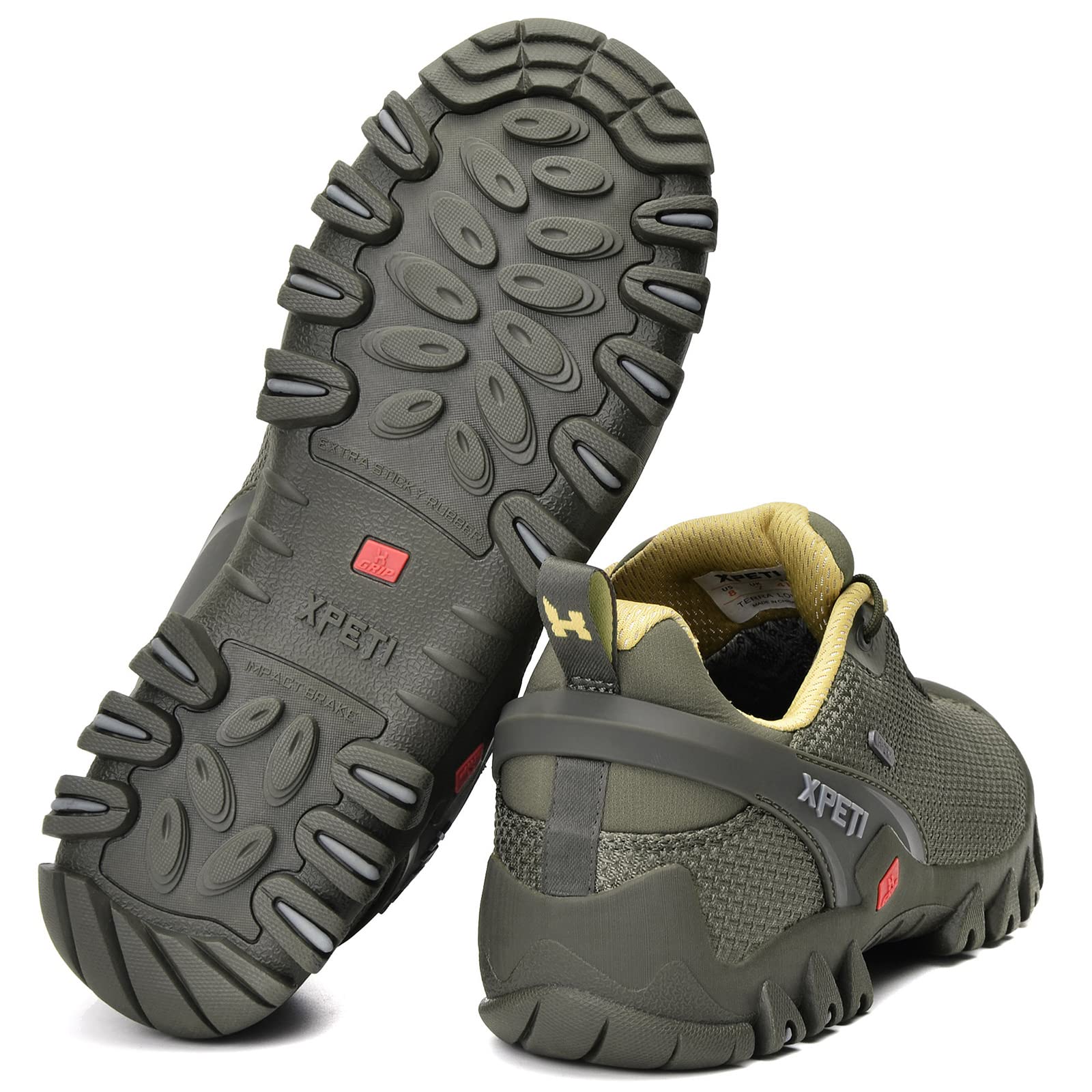 XPETI Men's Terra Low Hiking Shoes - Lightweight Waterproof Outdoor Trail Running Shoes for Hiking, Camping & Backpacking