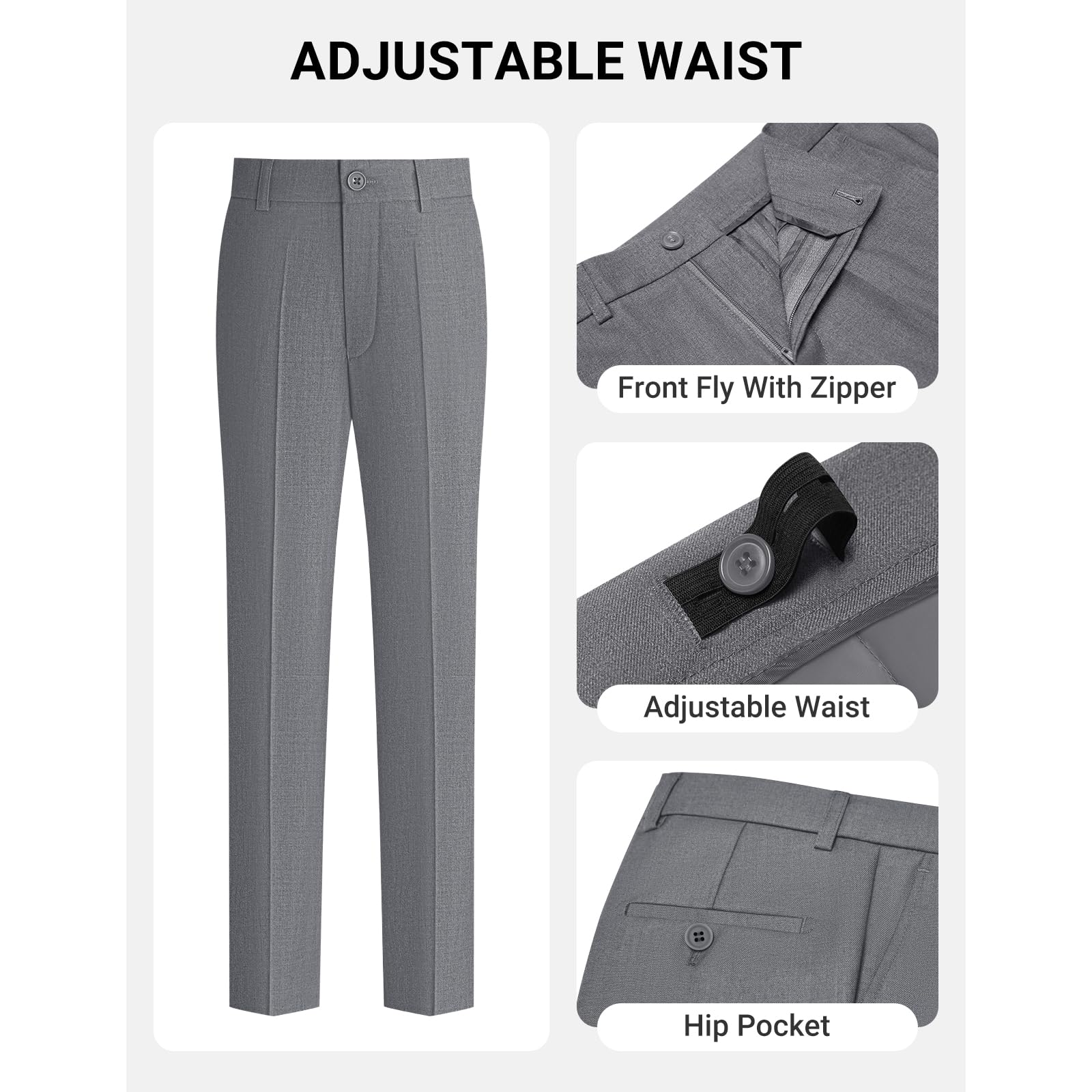 ELPA Boys Slim Fit Suit Set - Kids Formal Suits for Wedding, Ring Bearer Outfit, Youth Blazer & Pants - Perfect for Special Occasions & Family Events