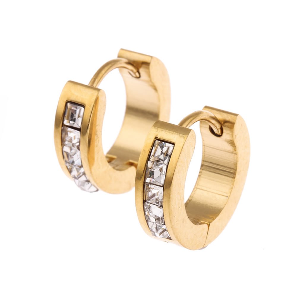Sparkling Hypoallergenic Stainless Steel Hoop Earrings for Women & Men - CZ Huggie Piercing Jewelry for Everyday Wear, Parties & Gifts