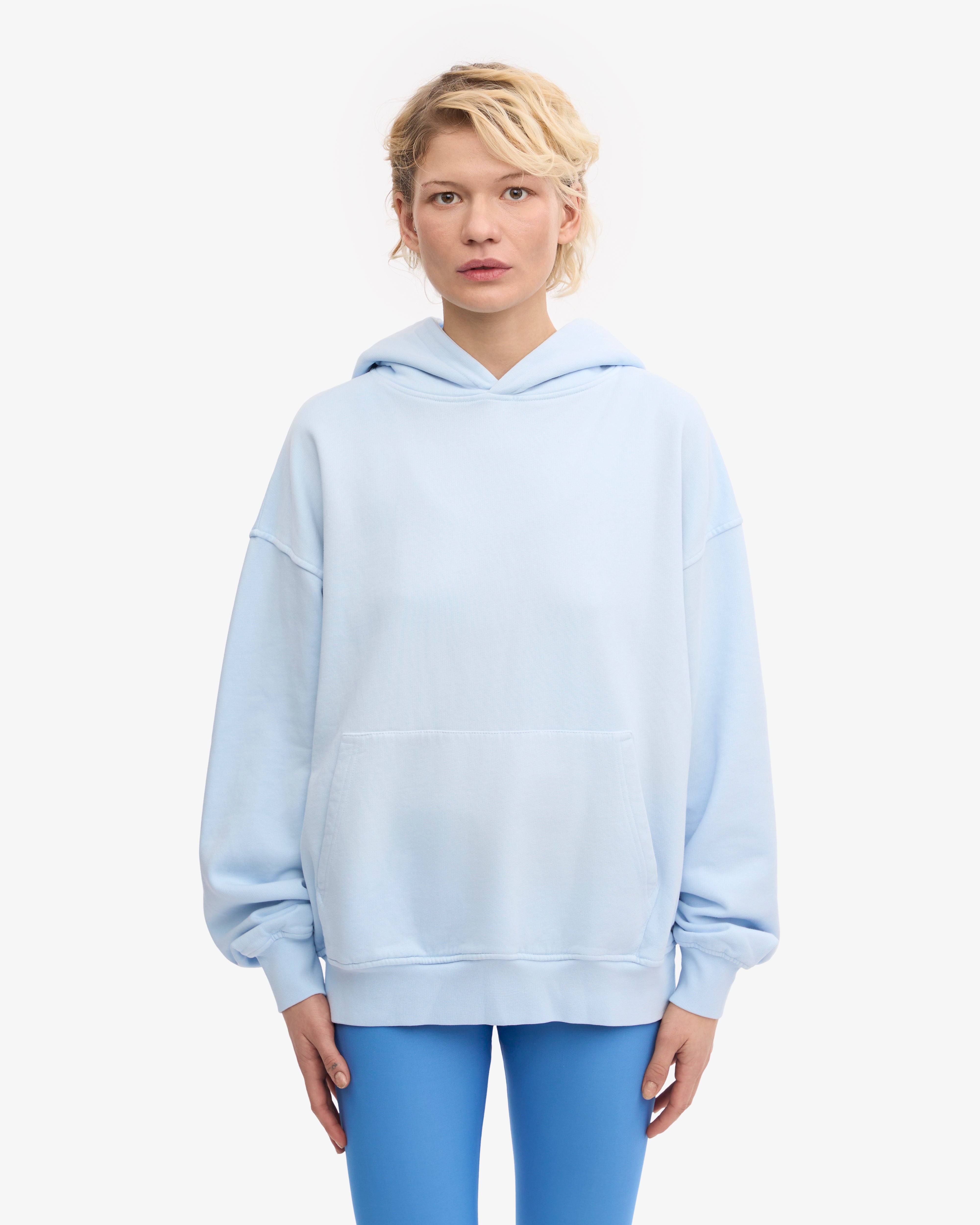 Organic Oversized Hoodie - Polar Blue | Cozy Unisex Pullover for Men & Women | Perfect for Casual Wear, Lounging & Outdoor Activities