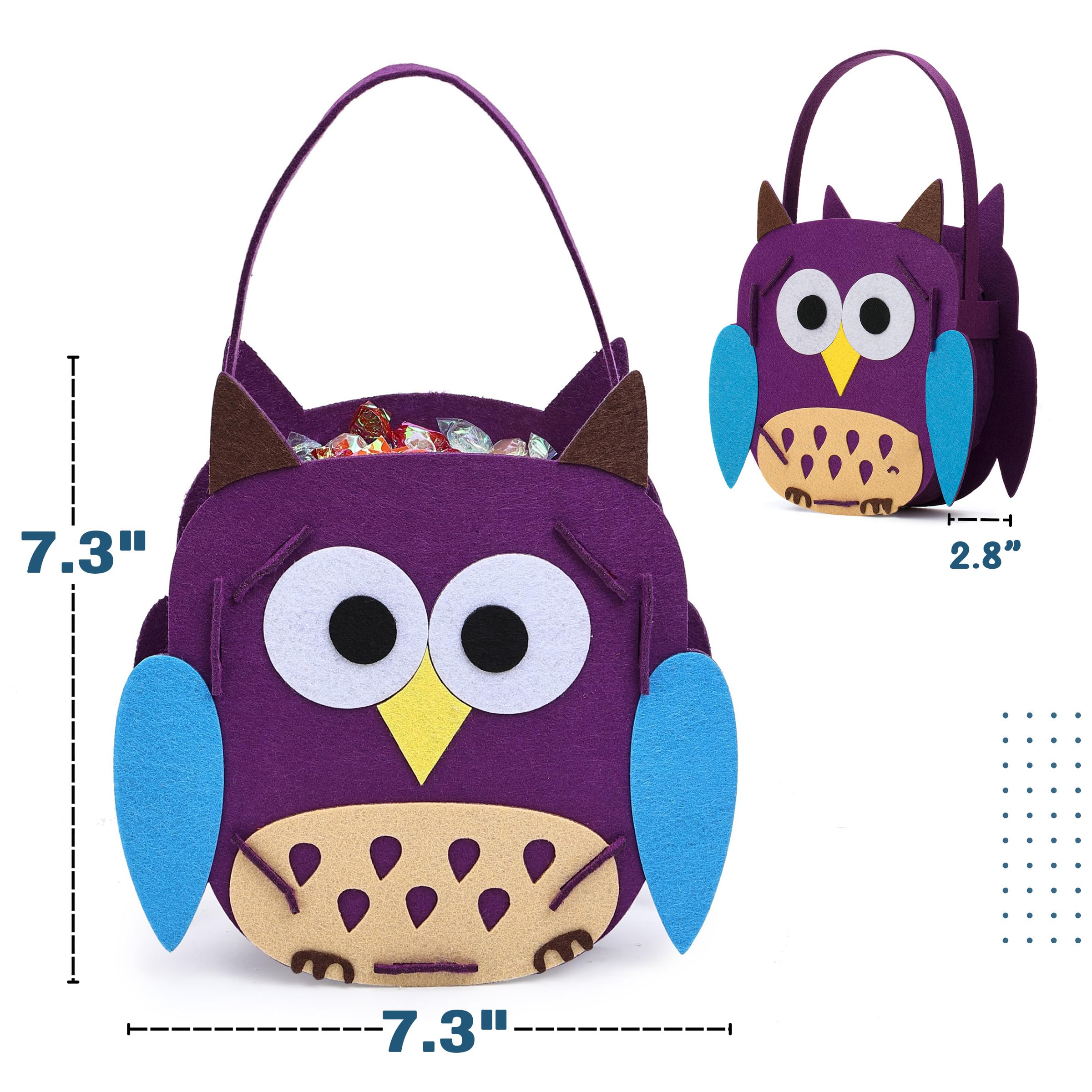 Mr. Pen Mini Felt Goody Bags - 3 Pack Halloween Candy Treat Bags for Kids Party Favors, Classroom Rewards & Trick or Treating