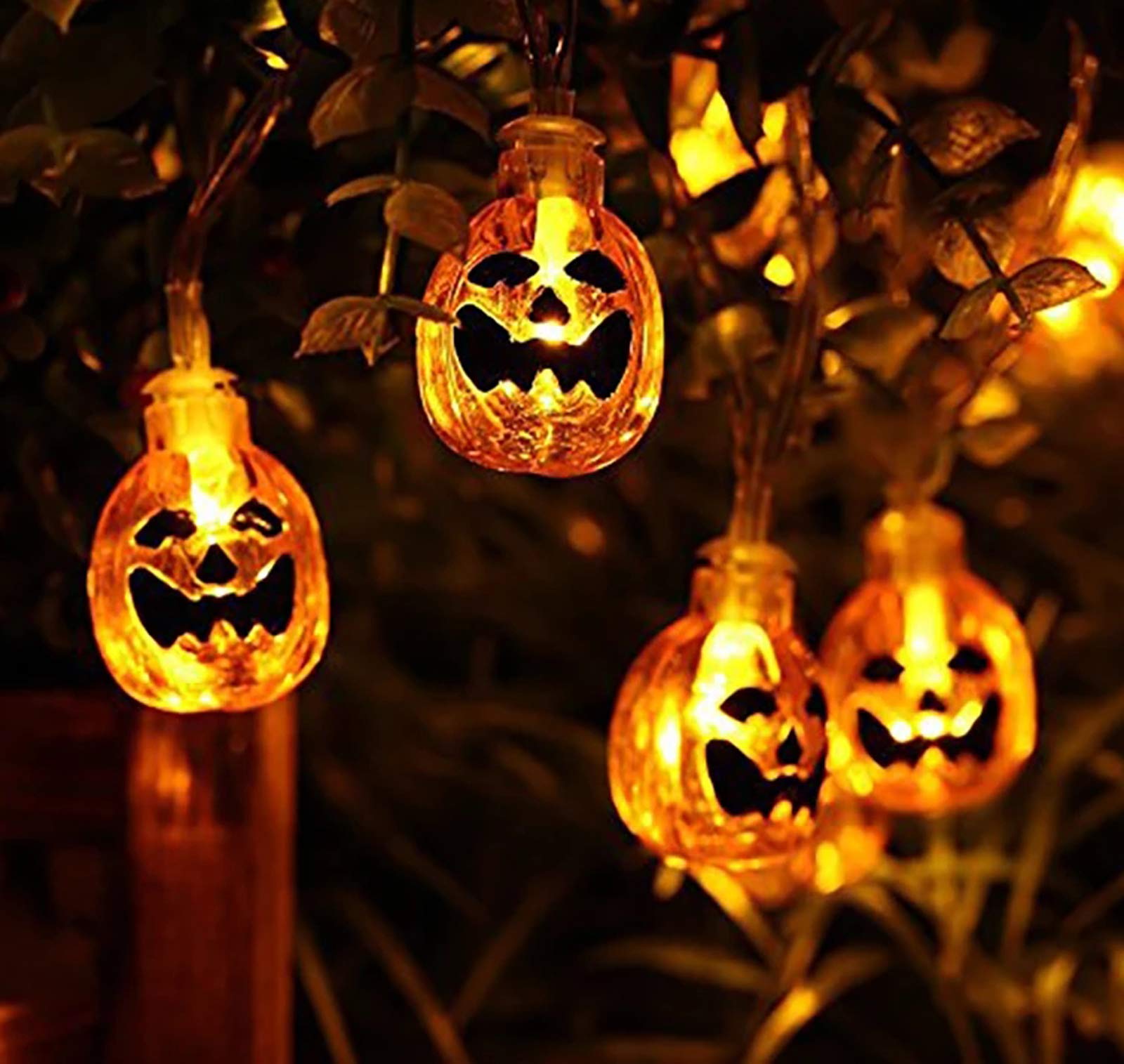 SNOMYRS 21ft Solar Pumpkin String Lights - 30 LED Waterproof Outdoor Halloween & Christmas Decorations for Patio, Garden, Yard, Gate - Perfect for Parties, Weddings, and Home Decoration