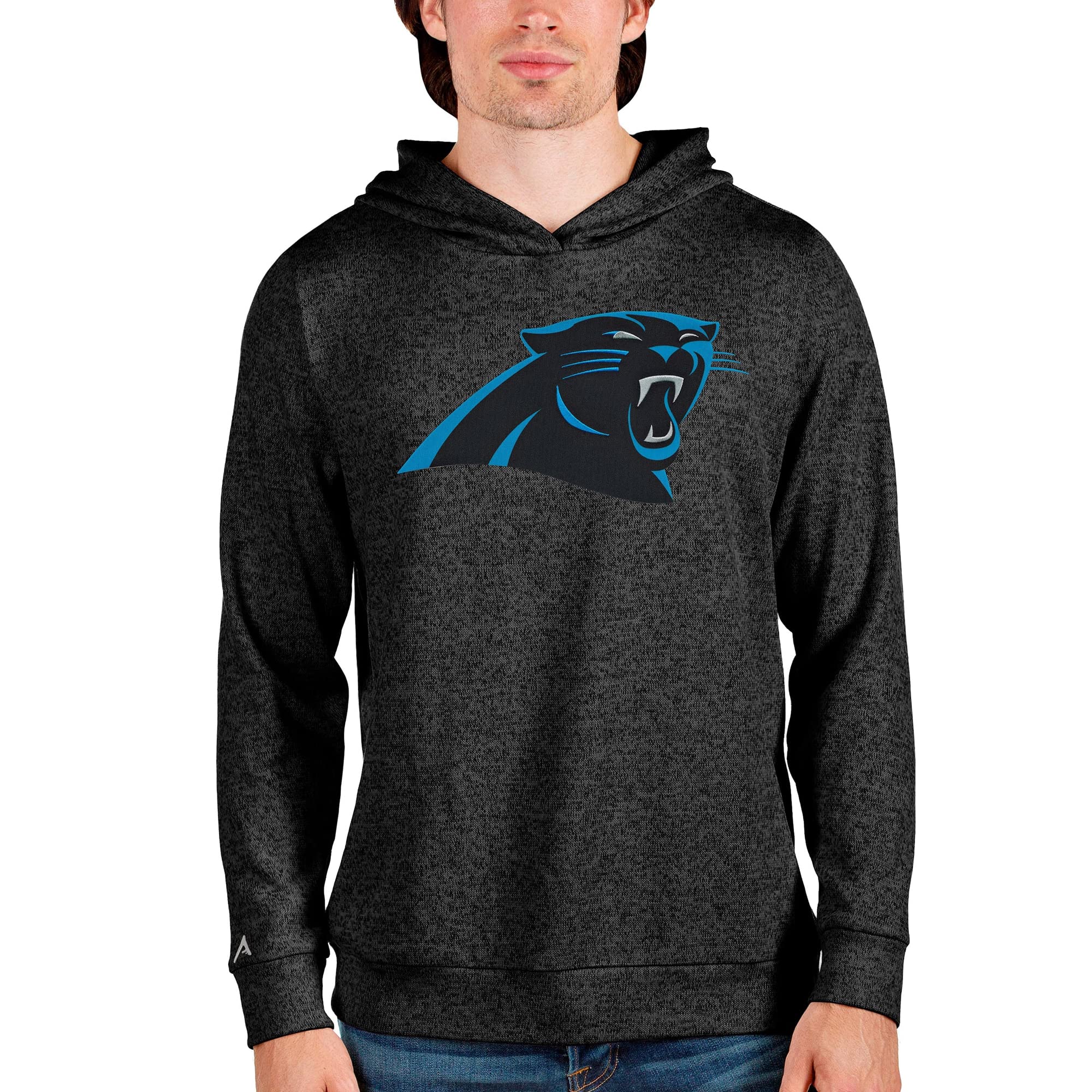 Antigua Men's Heathered Absolute Pullover Hoodie - Soft Cotton Blend Fleece Sweatshirt for Casual Wear, Gym & Outdoor Activities