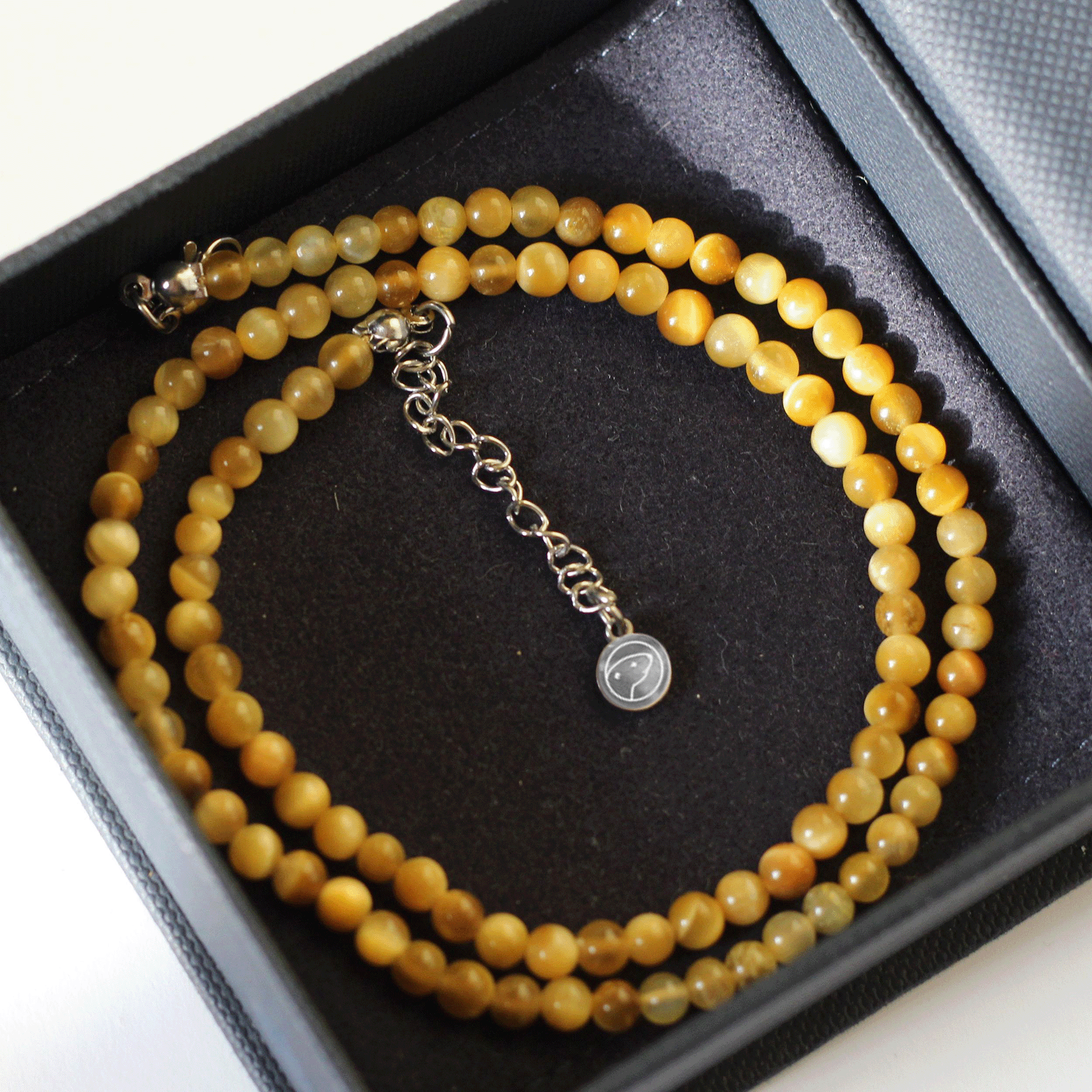 Golden Tiger Eye Beaded Necklace for Women - Mini Adjustable Spiritual Healing Jewelry - Perfect for Meditation, Yoga & Boho Fashion
