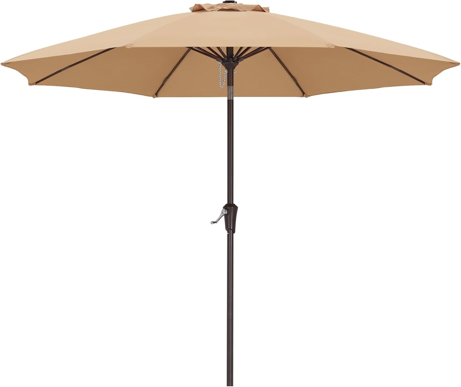 ABCCANOPY 8-Rib Outdoor Patio Umbrella with Crank Lift - Waterproof, UV Protection for Poolside, Beach & Backyard Dining