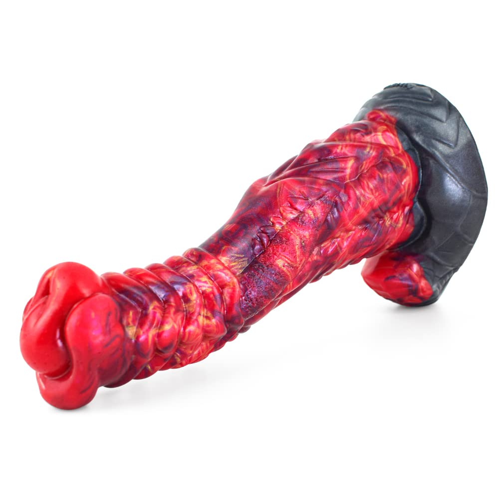 BeHorny Liquid Silicone Alien/Fido Dildo Sex Toy with Strong Suction Cup - Realistic Adult Toy for Solo Play, Couples & BDSM Fantasy (Black)