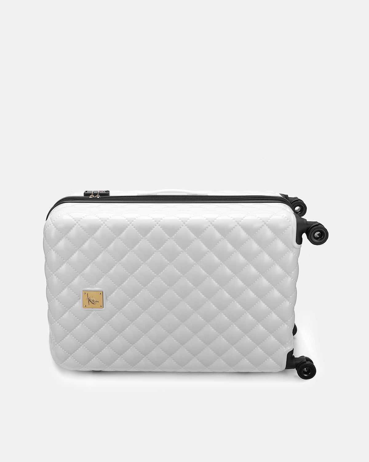 Premium White Diamond 3-Piece Luggage Set with Spinner Wheels - Lightweight Hardshell Suitcase for Travel, Vacation & Business Trips