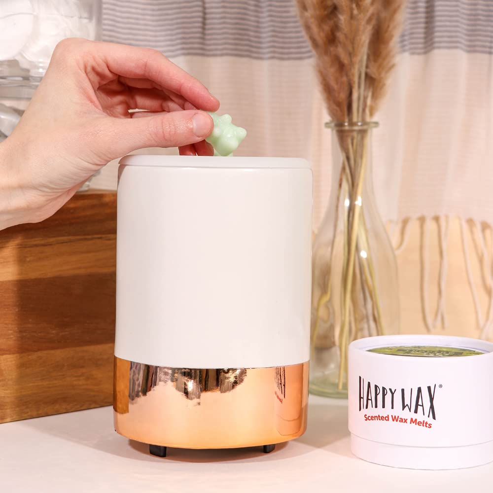 Premium Copper Wax Warmer for Scented Wax Melts - Large Electric Wax Melt Warmer with Auto Timer, Perfect for Aromatherapy, Home Fragrance & Relaxation in Living Room, Bedroom or Office