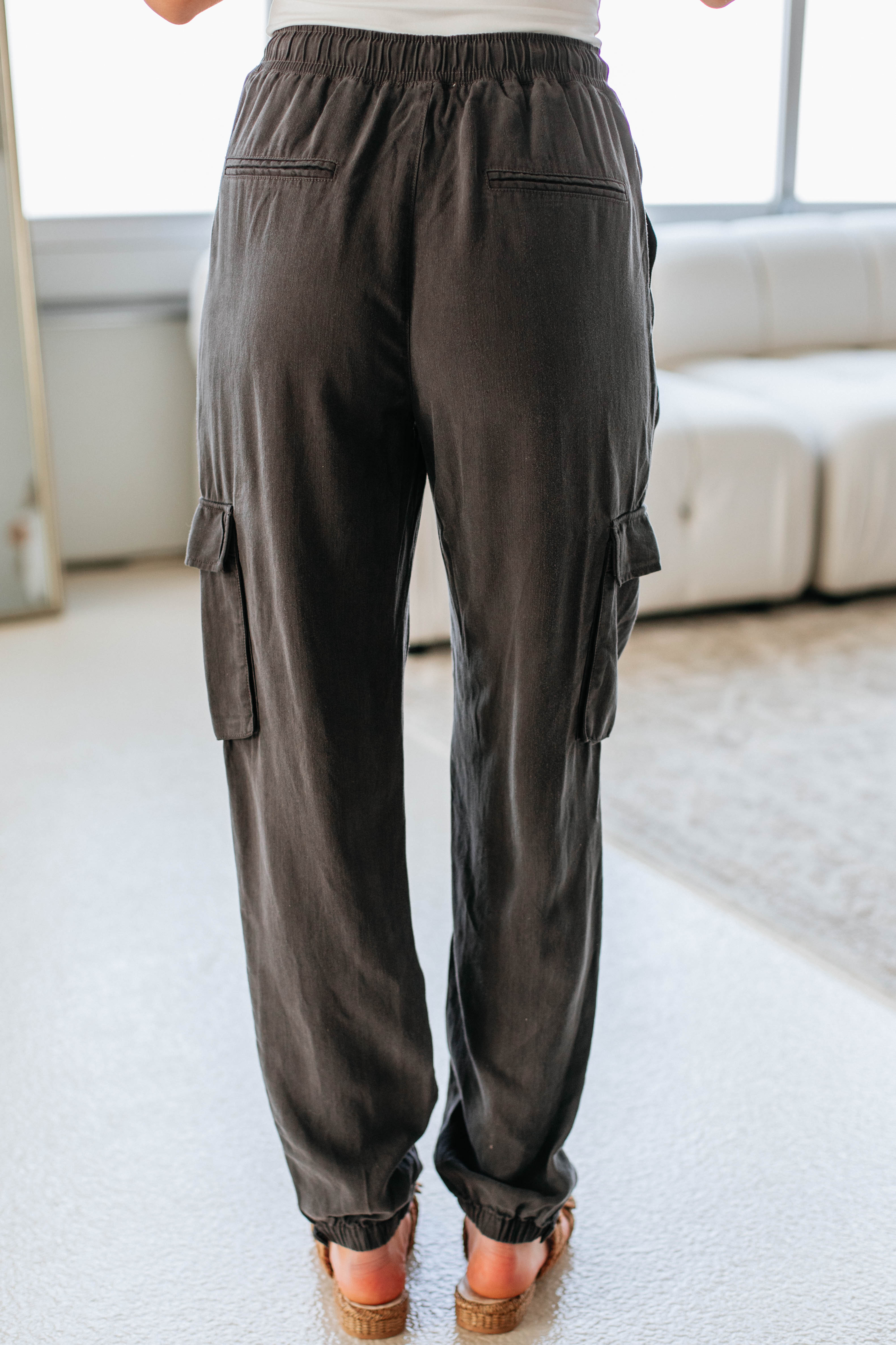 Bodie Cargo Joggers for Men - Comfortable Stretch Pants with Multiple Pockets, Charcoal Gray - Perfect for Workout, Hiking, and Casual Wear