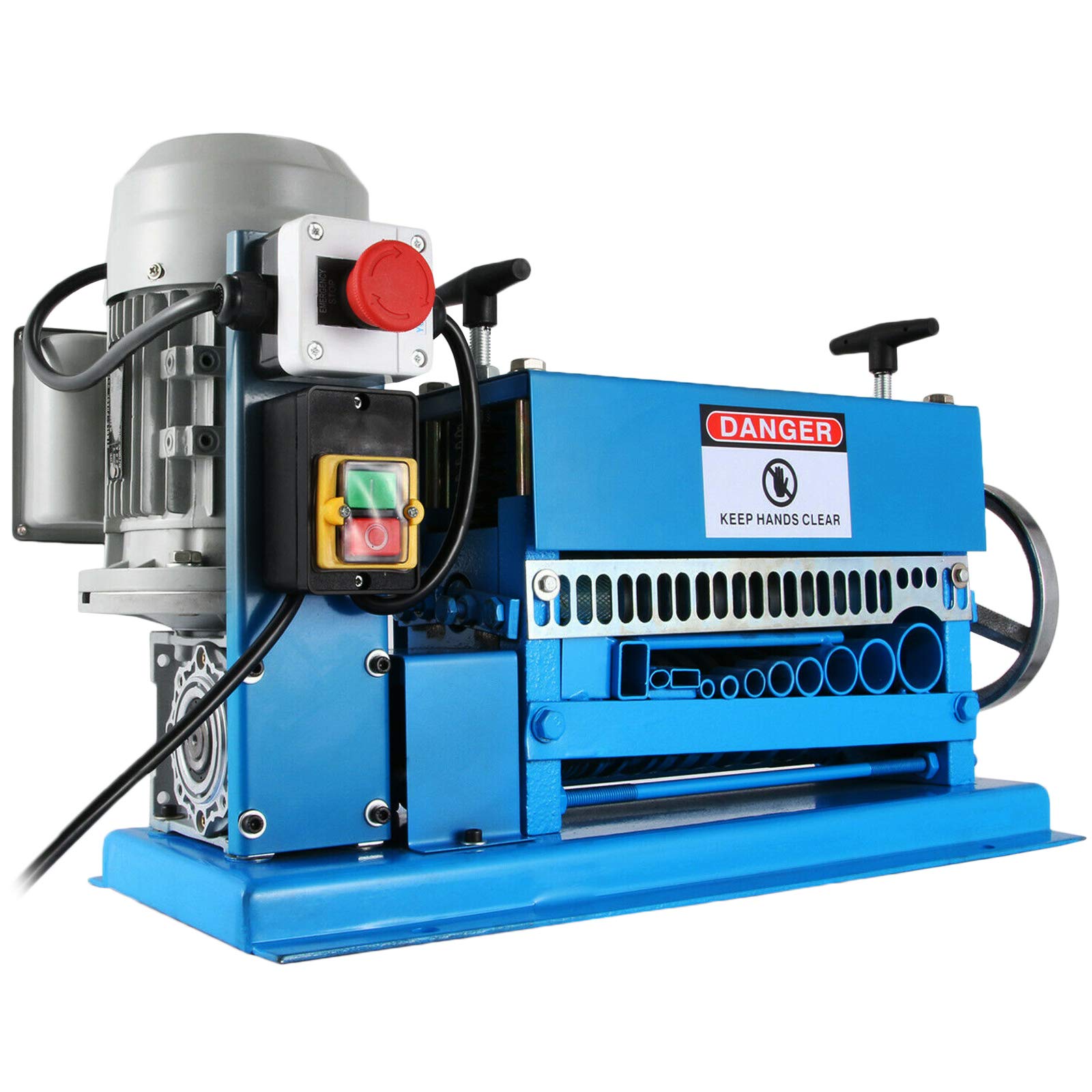 VEVOR Automatic Wire Stripping Machine 0.06-1.5 Inch | 11 Channels 10 Blades Industrial Wire Stripper Tool with Manual Hand Crank | Copper Wire Recycling, Scrap Metal Processing, Electrical Work & DIY Projects