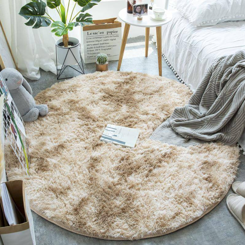 Vibrant Tie Dye Rainbow Faux Fur Rug - Soft Plush Shaggy Area Rug for Bedroom, Living Room, Kids Room & Nursery Decor - Boho Chic Home Accessory