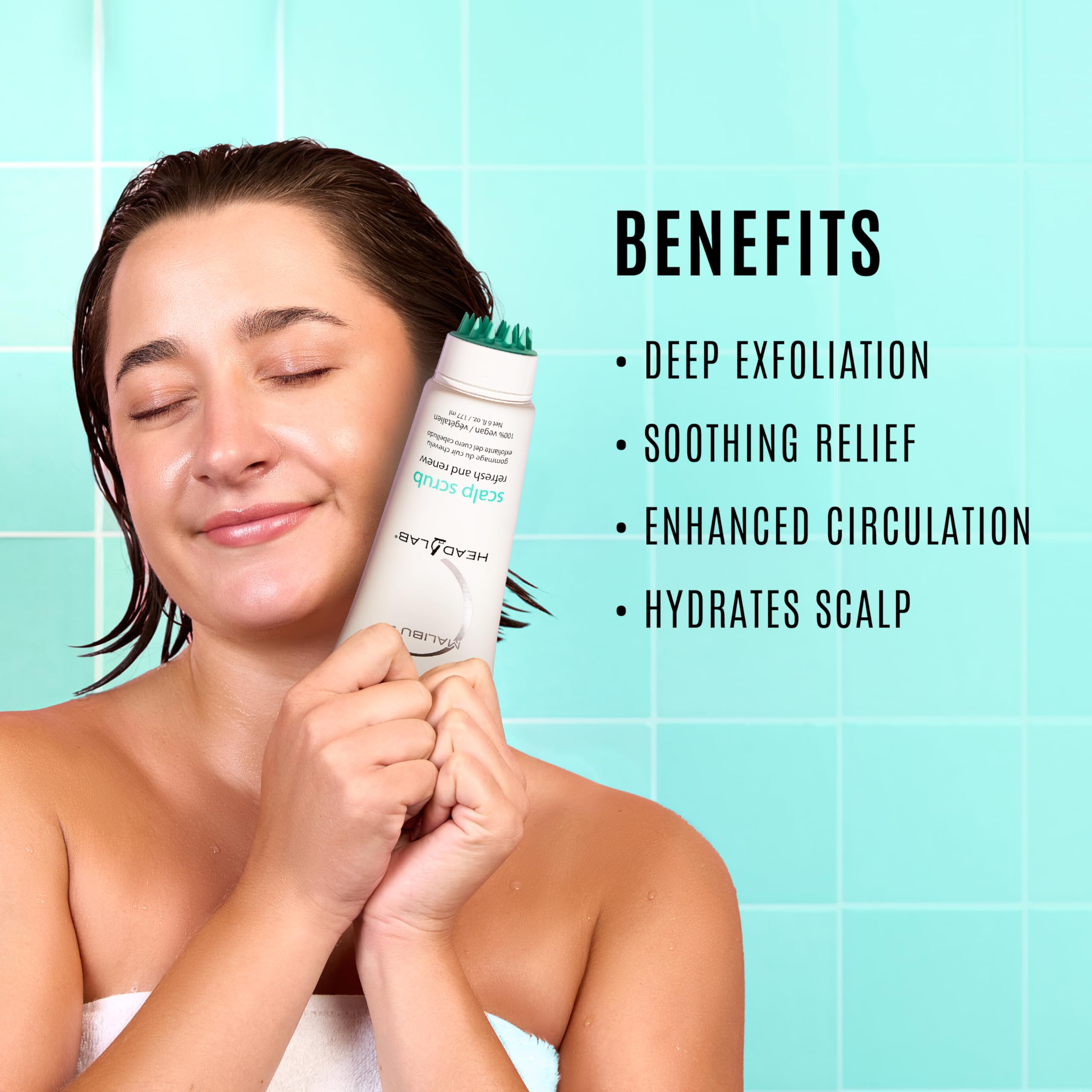 Malibu C Head Lab Scalp Scrub (6 oz) & Scalp Wellness Shampoo & Conditioner Set (33.8 oz) - Activated Charcoal Scalp Exfoliator & Nourishing Hair Care for Dry, Itchy Scalp | Gentle Cleansing & Restorative Treatment for Healthy Hair Growth | Perfect for Daily Use & Sensitive Scalp Care