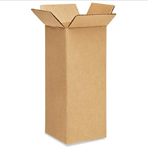 125 Pcs 4x4x12 Corrugated Cardboard Shipping Boxes - Small Mailing & Packing Boxes for Ecommerce, Storage & Moving Supplies (BRS)