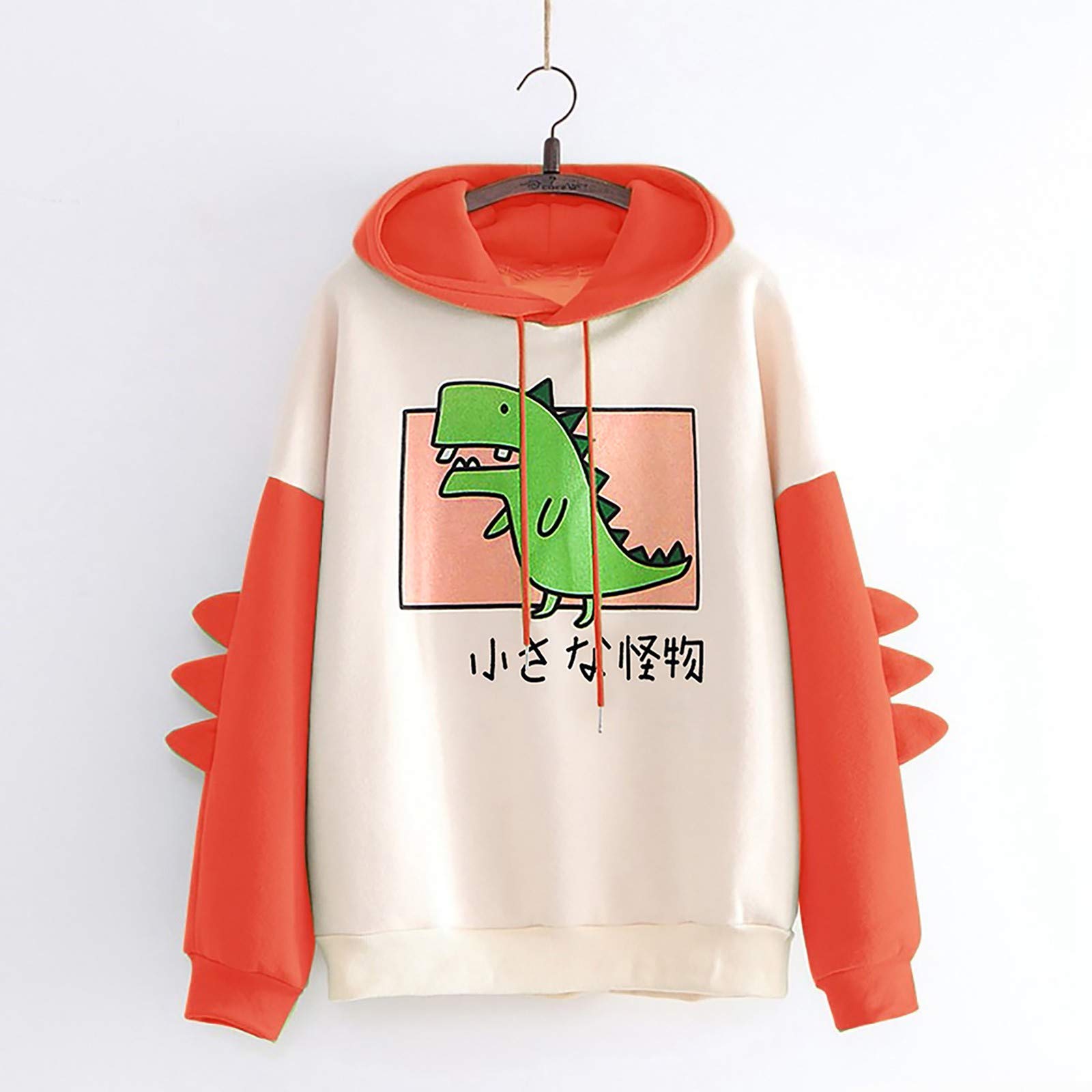 TARIENDY Women's Dinosaur Hoodie - Stylish Long Sleeve Pullover for Teens & Juniors, Cute Graphic Sweatshirt for Casual Wear, School, and Outdoor Activities