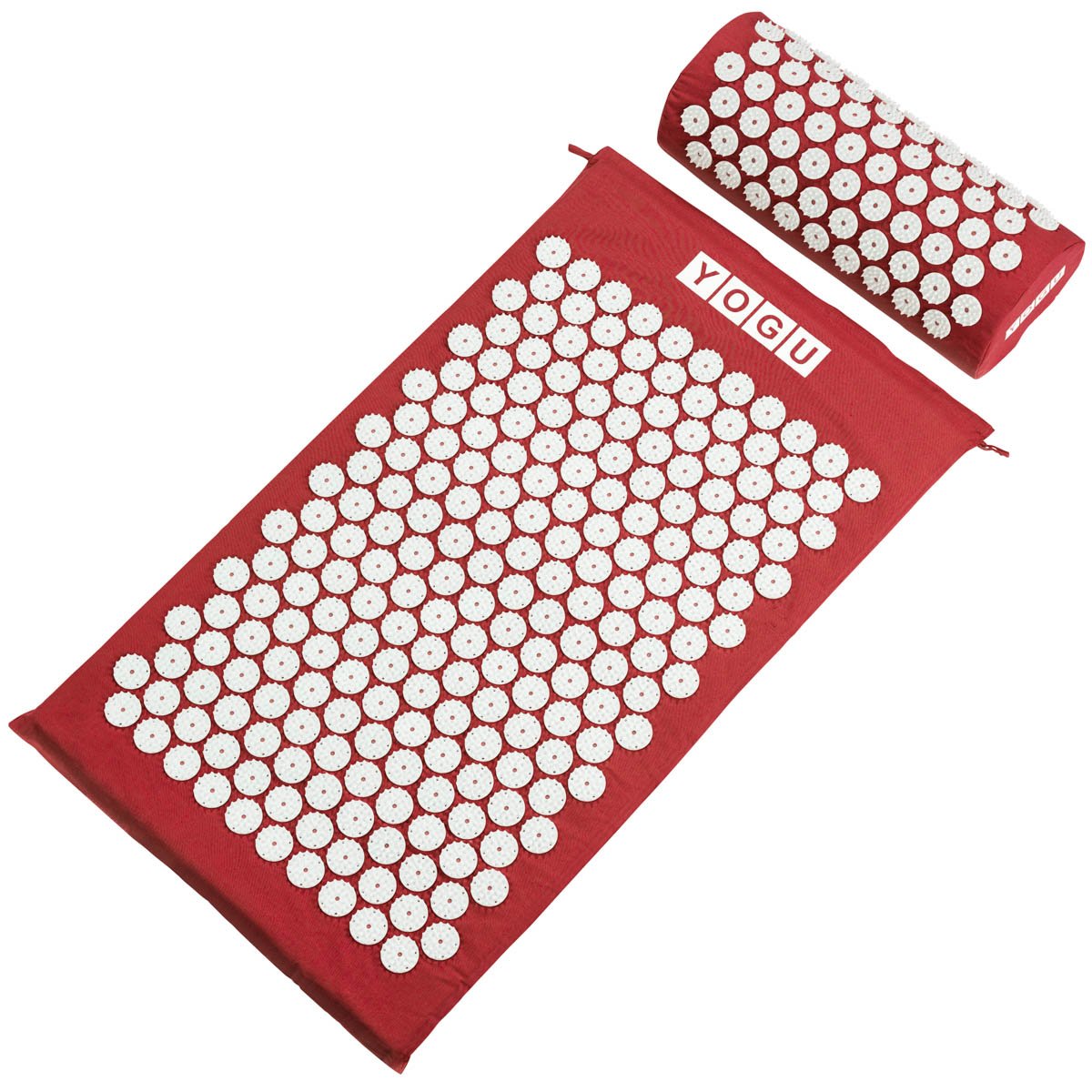 Acupressure Mat and Pillow Set for Back & Neck Pain Relief - Muscle Relaxation Therapy for Stress, Sciatica & Body Tension (Red) - Perfect for Home, Office & Post-Workout Recovery