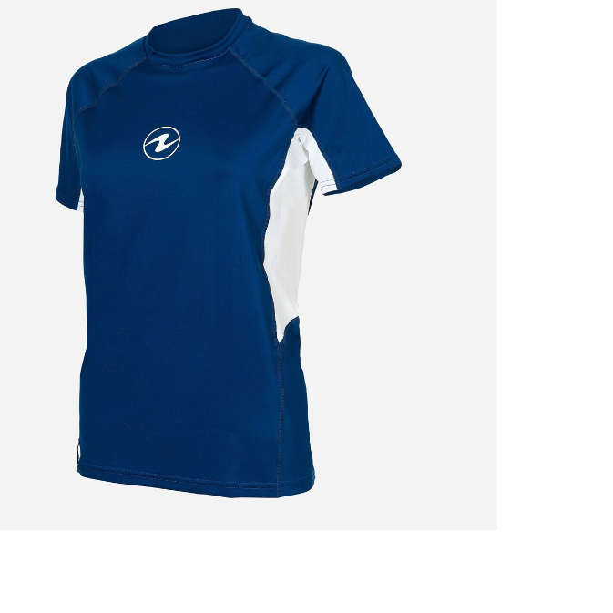 AQUA LUNG Women's Loose Fit Rashguard Short Sleeve UPF 50+ Swim Shirt - Sun Protection for Surfing, Swimming & Beach Activities