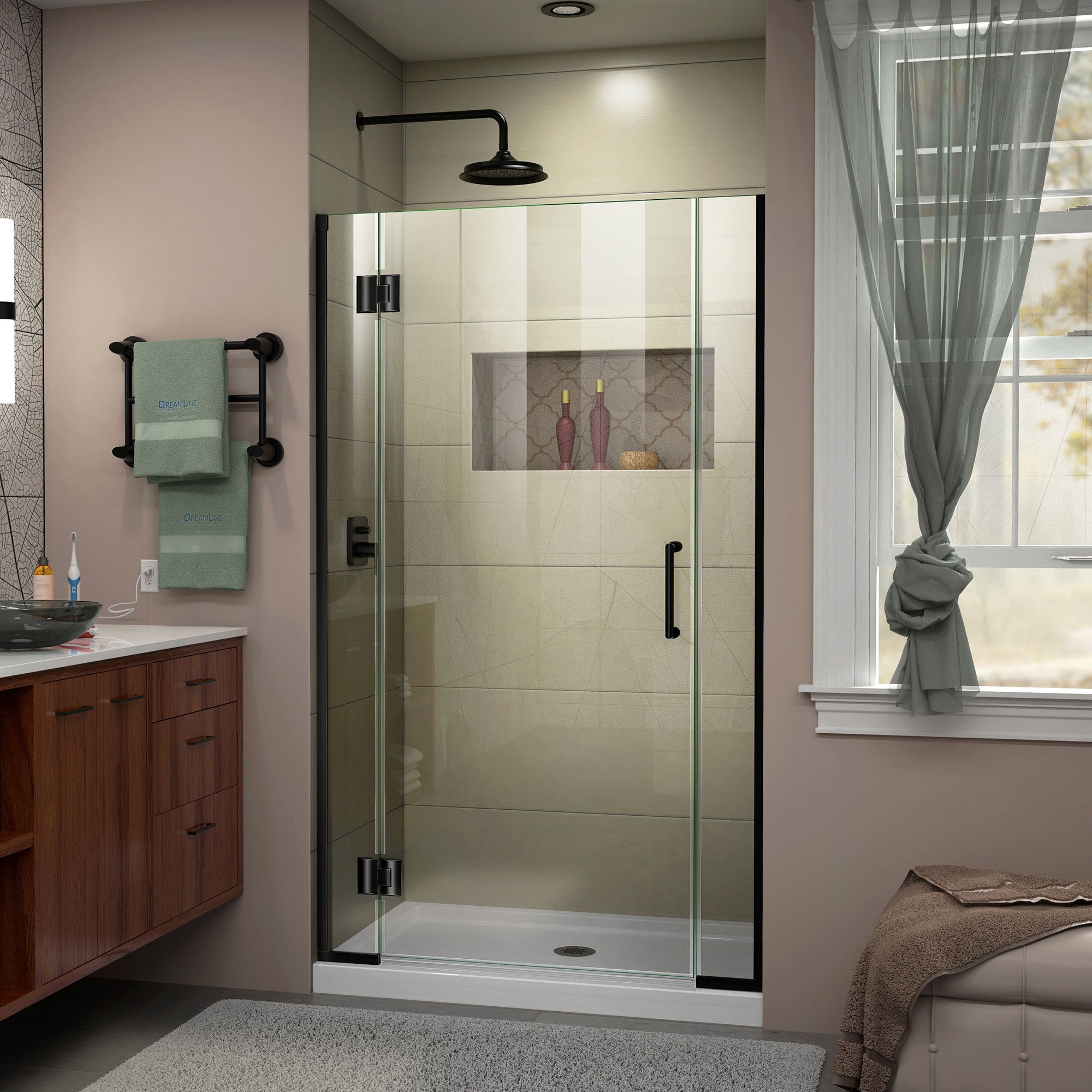 DreamLine Unidoor X Frameless Hinged Shower Door 36.5