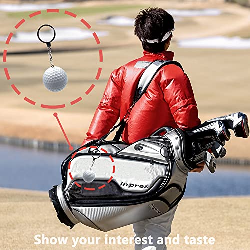KCrygogo Genuine White Golf Ball Keychain - Sports Team Souvenir, Golf Decorations & Gifts for Friends | Perfect for Golf Enthusiasts, Tournament Prizes & Sports Memorabilia Collections