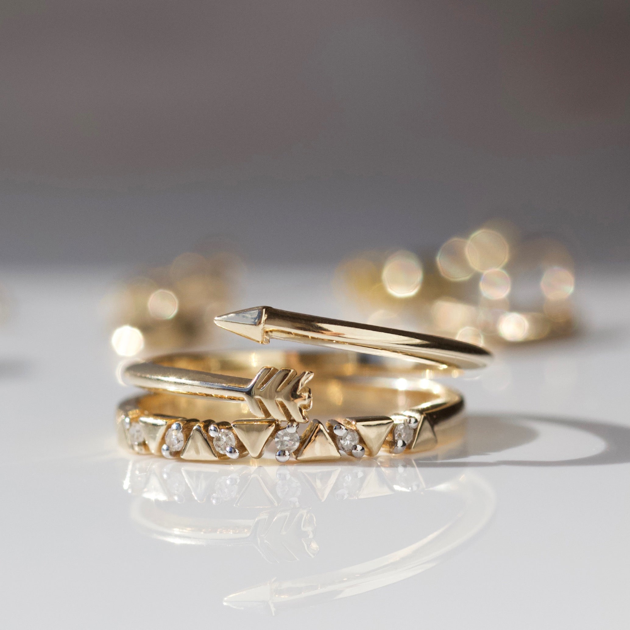 Diamond Unity Ring for Women - Elegant 14K Gold Plated Wedding Band, Promise Ring, or Anniversary Gift - Perfect for Engagements, Weddings & Special Occasions