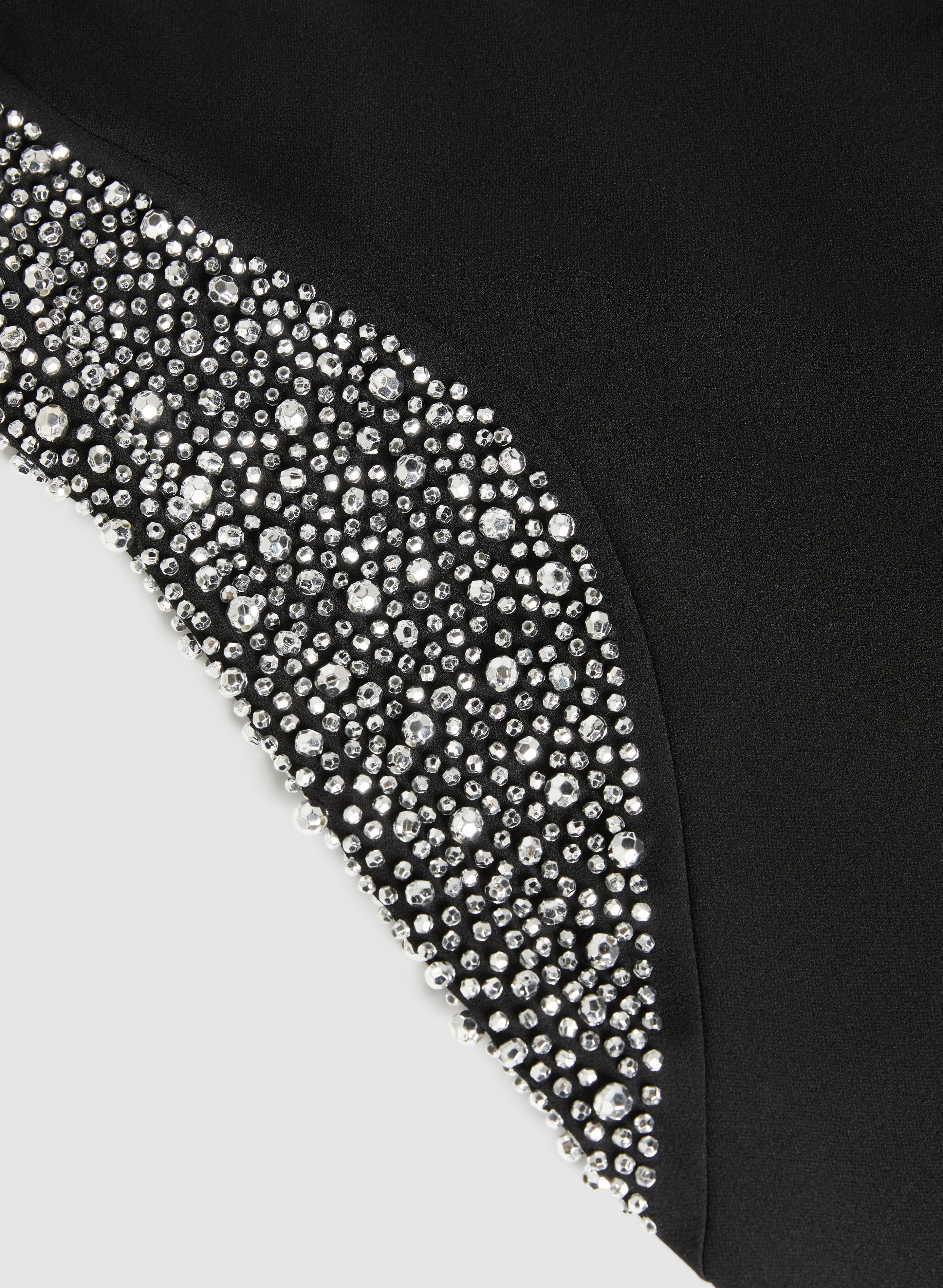 Elegant Crystal Embellished Party Dress for Women - Perfect for Evening Gala, Wedding Guest & Special Occasions
