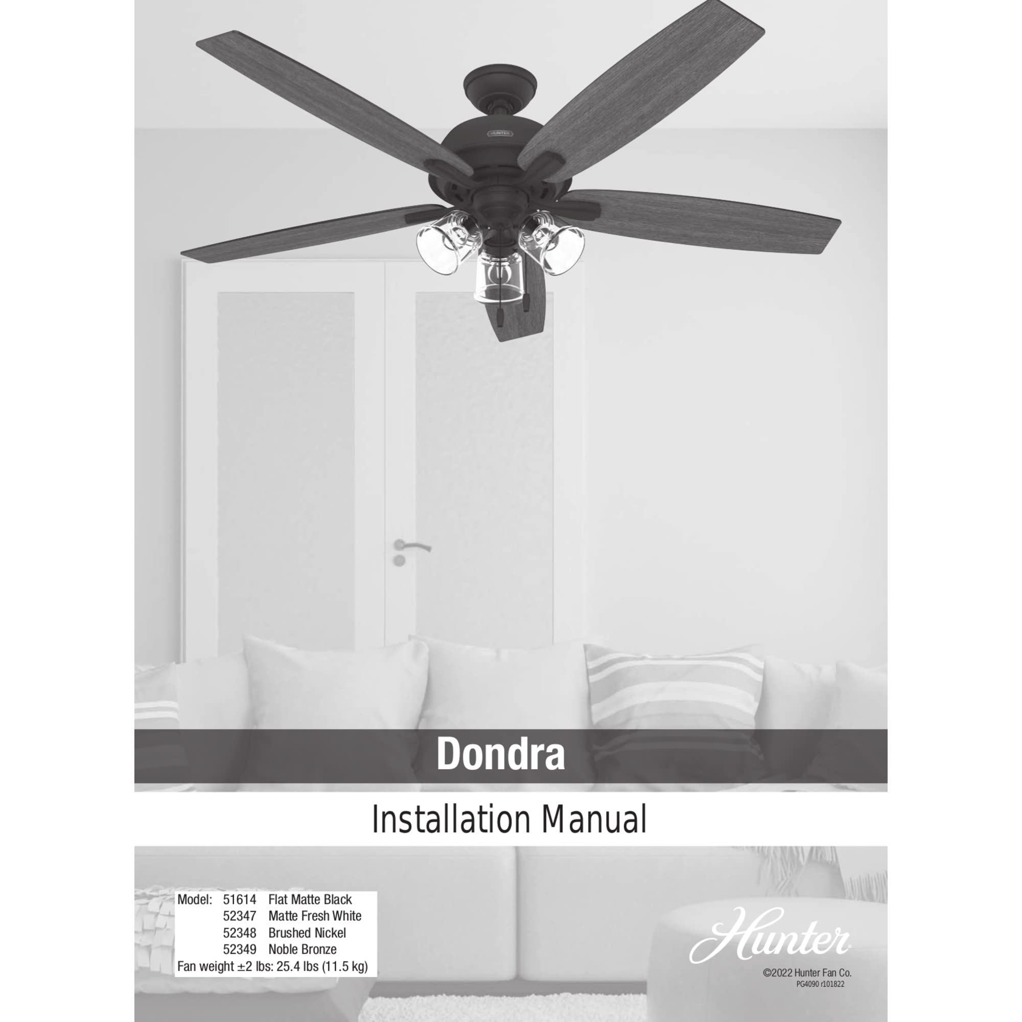 Hunter Fan Company 52349 Dondra 52