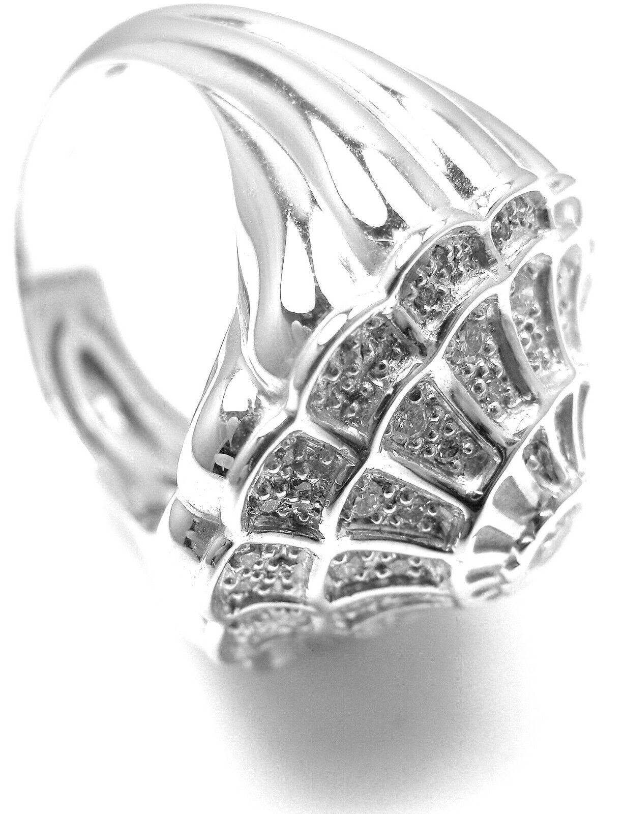 Authentic Carrera Y Carrera Afrodita 18k White Gold Diamond Ring for Women - Luxury Engagement & Wedding Jewelry Gift - Perfect for Anniversaries, Proposals & Special Occasions