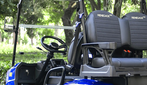 48V Electric Golf Cart 4 Seater - Renegade Light Edition Utility UTV in Silver | Perfect for Golf Courses, Campuses & Resort Transportation