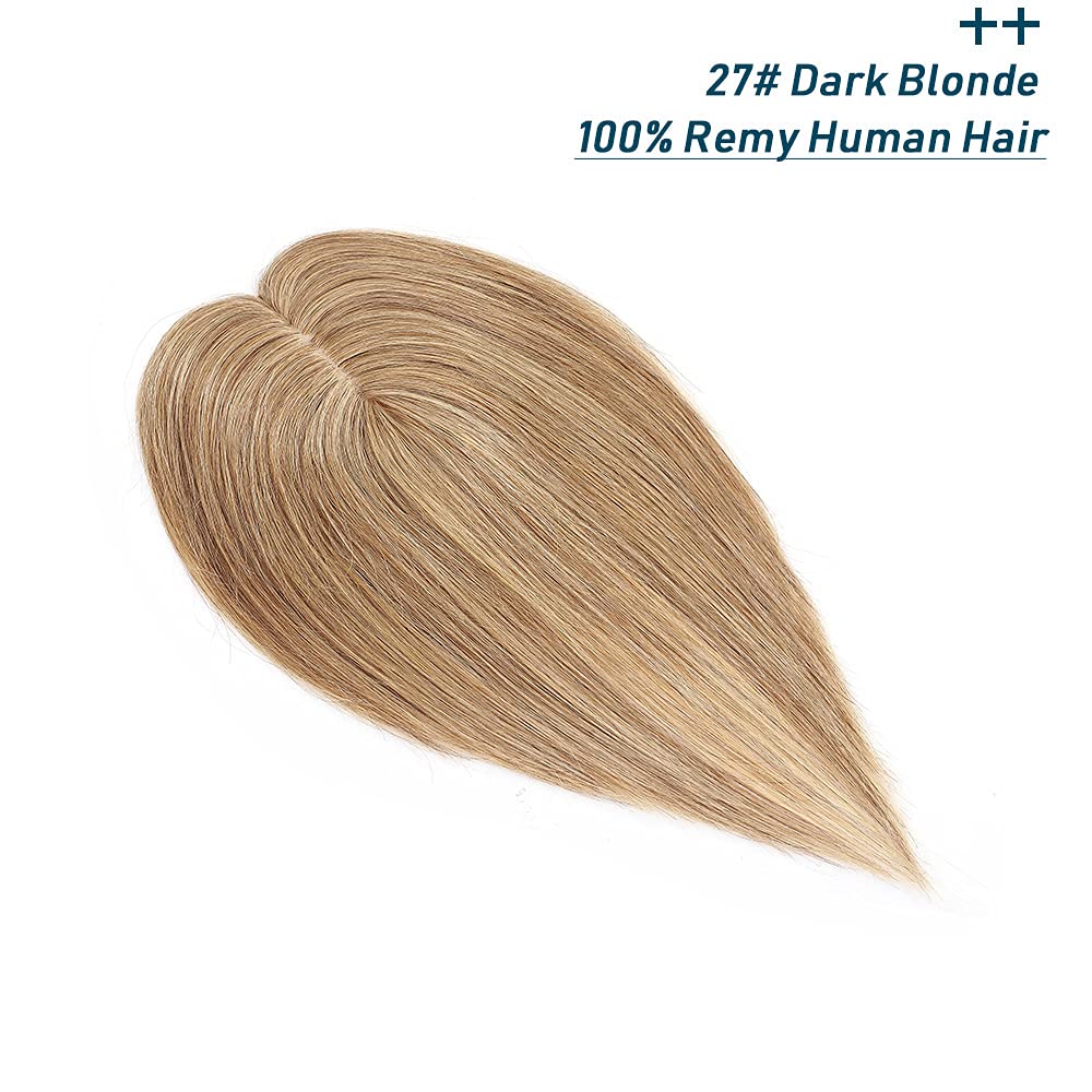 SEGO Clip-in Human Hair Topper for Women - 150% High Density Brown Curly Hairpiece - Partial Coverage Large Size for Thinning Hair - Perfect for Daily Wear, Parties & Special Occasions