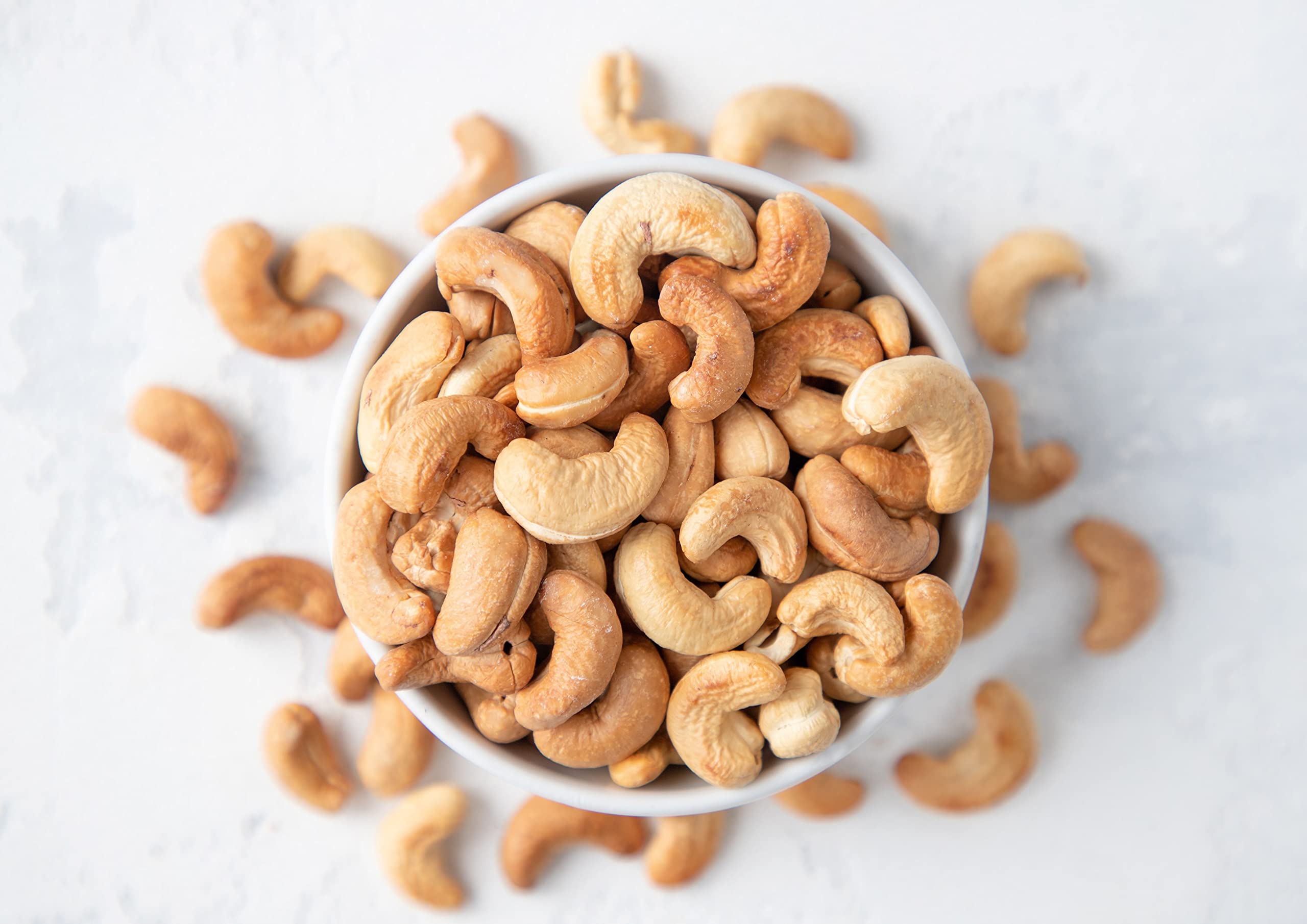Food to Live Dry Roasted Whole Cashews with Himalayan Salt, 14 Pounds - Oven Roasted Lightly Salted Fancy Cashew Nuts, No Oil Added, Vegan, Kosher, Bulk Snacks - Crunchy Texture for Healthy Snacking, Parties, and Gift Baskets