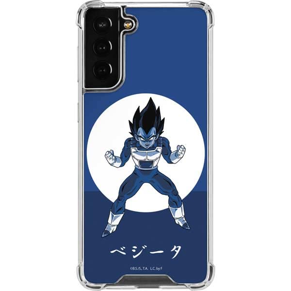 Official Dragon Ball Z Vegeta Monochrome Clear Phone Case for Samsung Galaxy S22 Plus - Slim Protective Cover with Scratch Resistance - Perfect for Anime Fans, Collectors & Daily Use