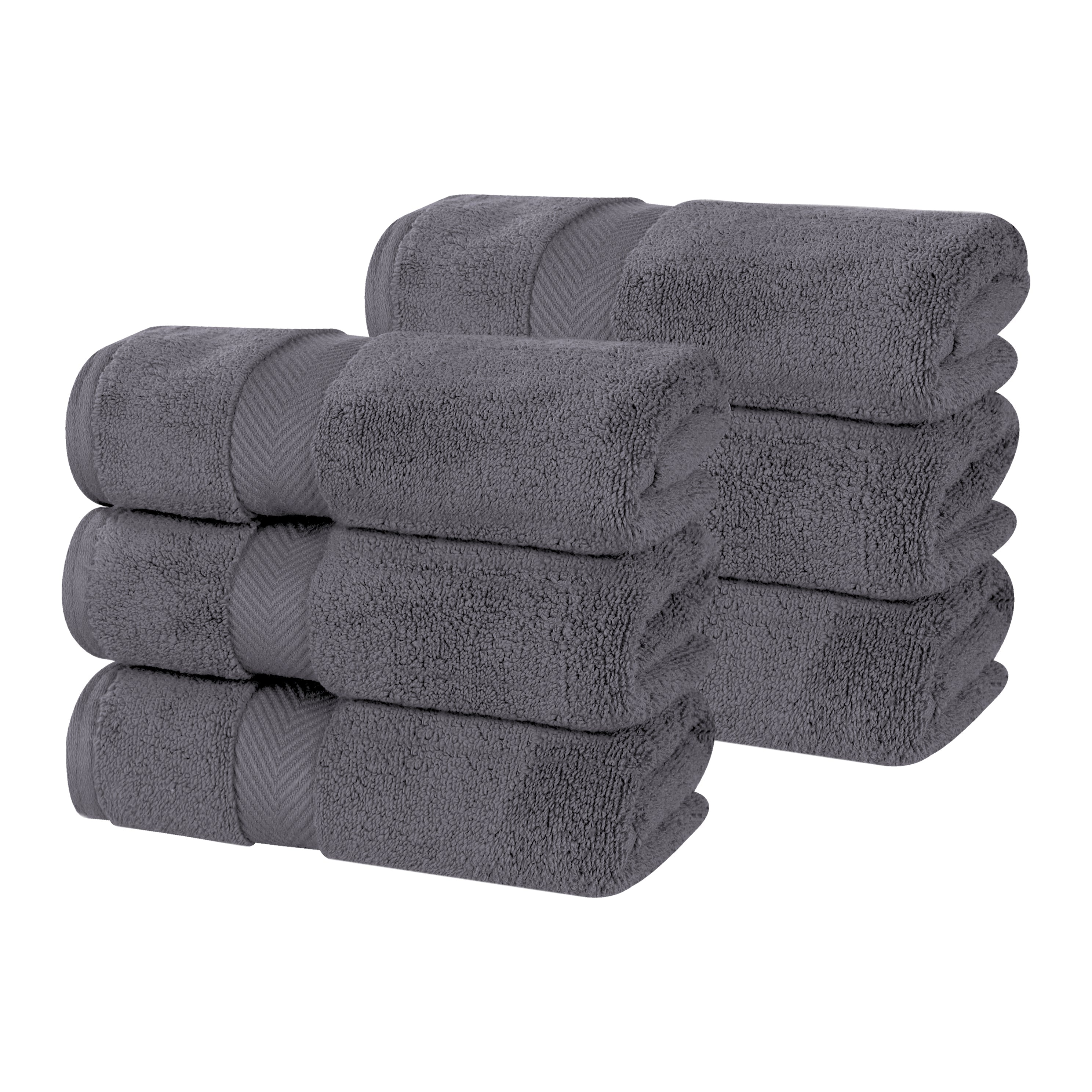 Premium Zero Twist Cotton Hand Towels - Ultra Soft & Absorbent Bath Towel Set of 6 for Kitchen, Bathroom & Spa | Luxury Home Essentials